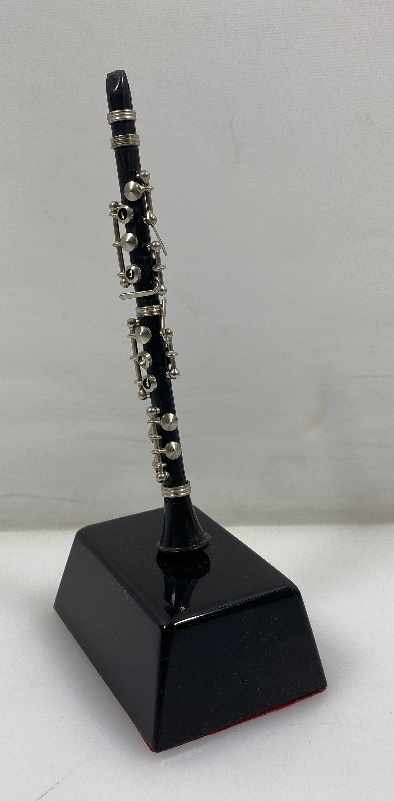 Miniature Black Clarinet With Base