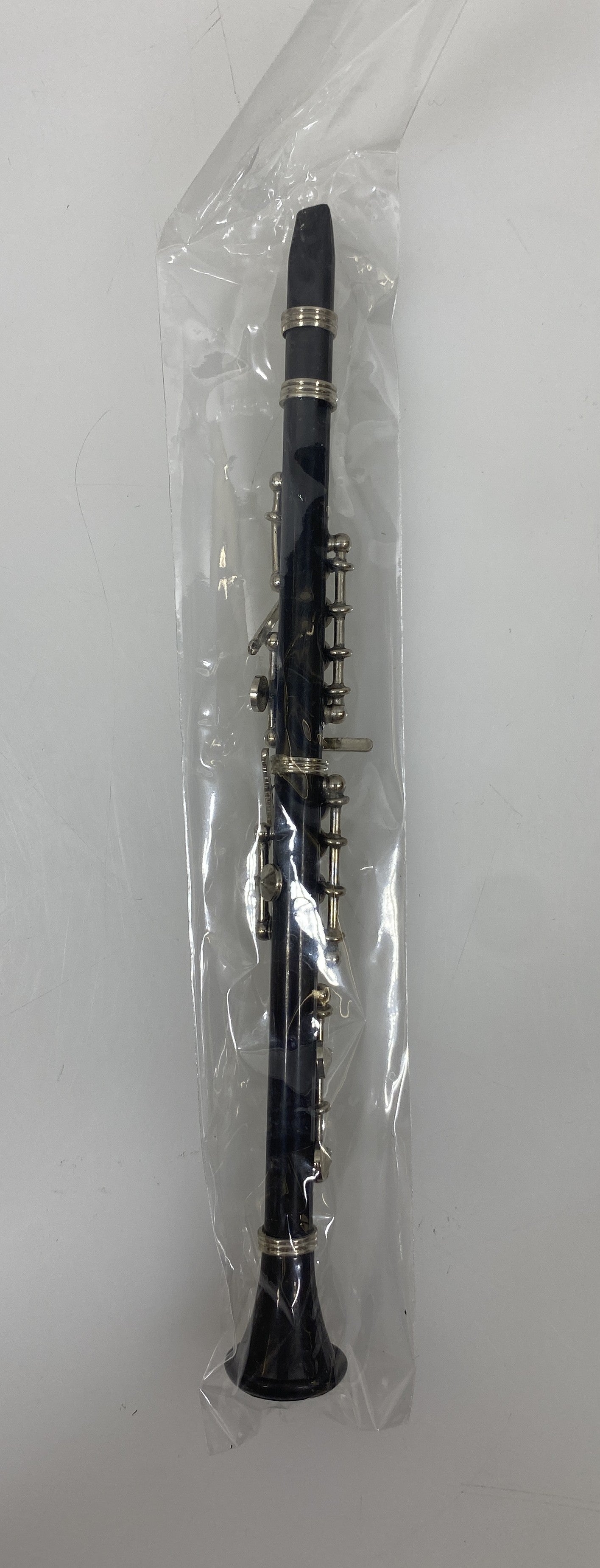 Miniature Black Clarinet With Case And Stand
