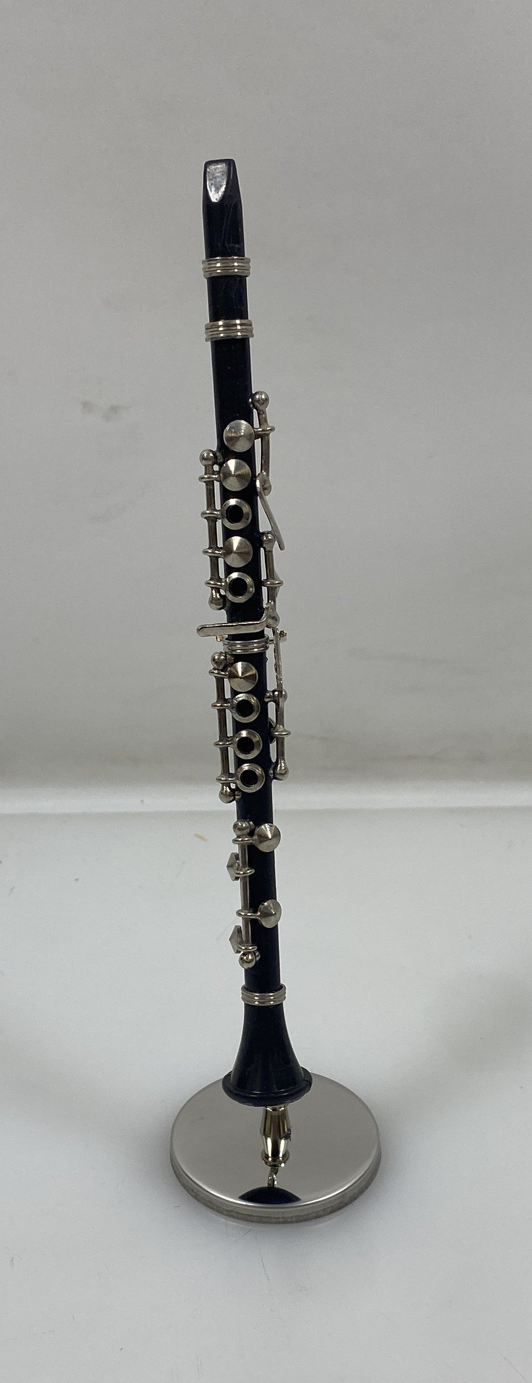 Miniature Black Clarinet With Case And Stand