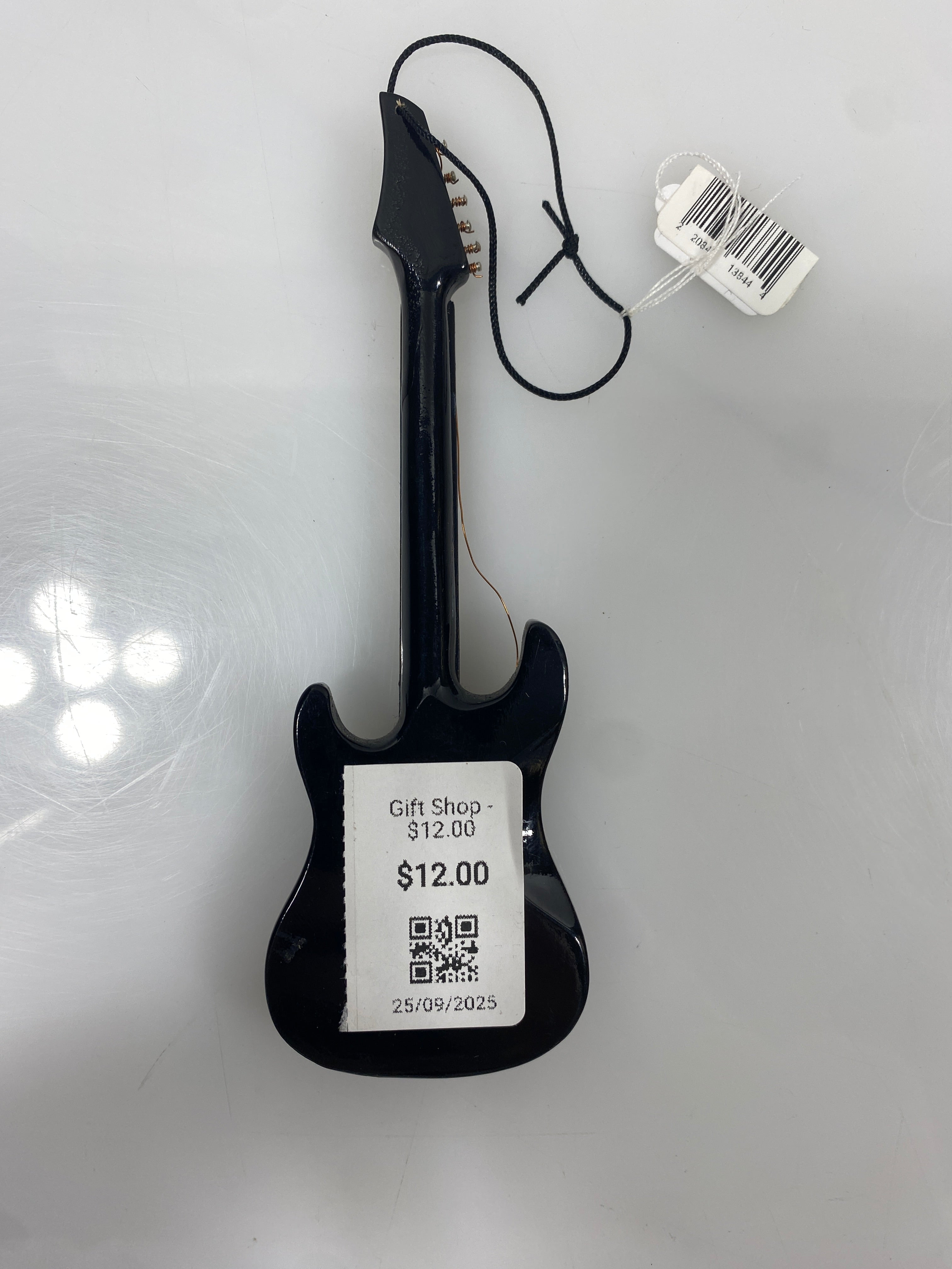 Miniature Black Electric Guitar Ornament