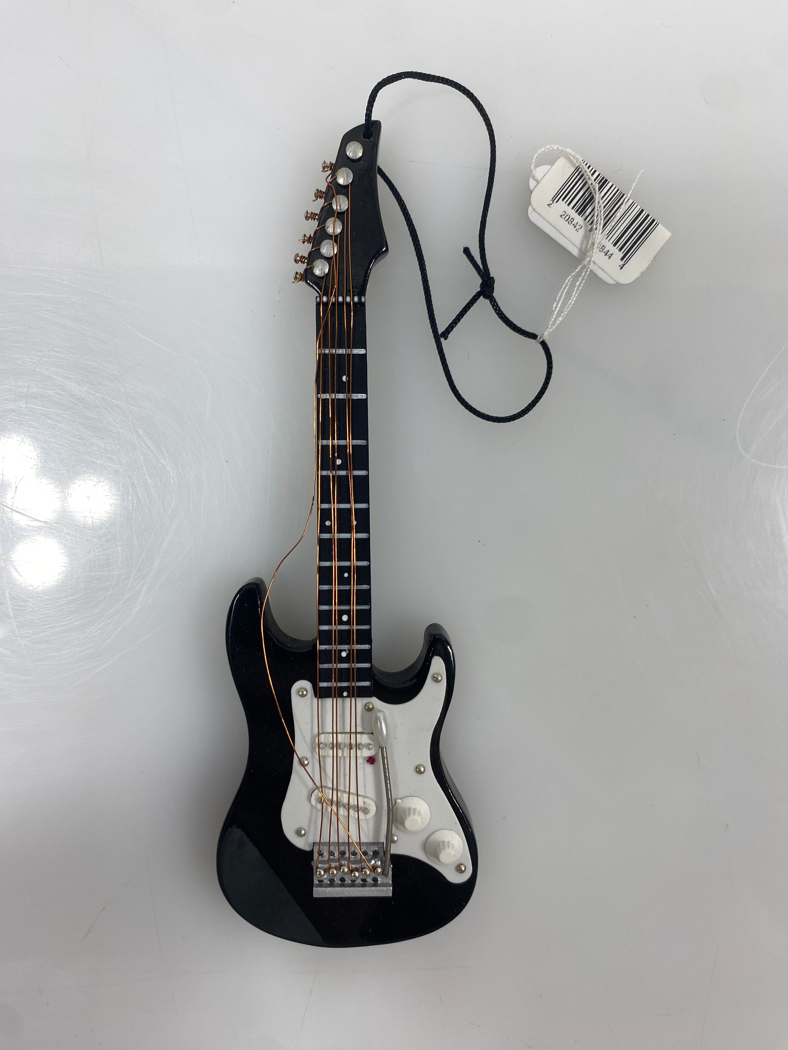 Miniature Black Electric Guitar Ornament