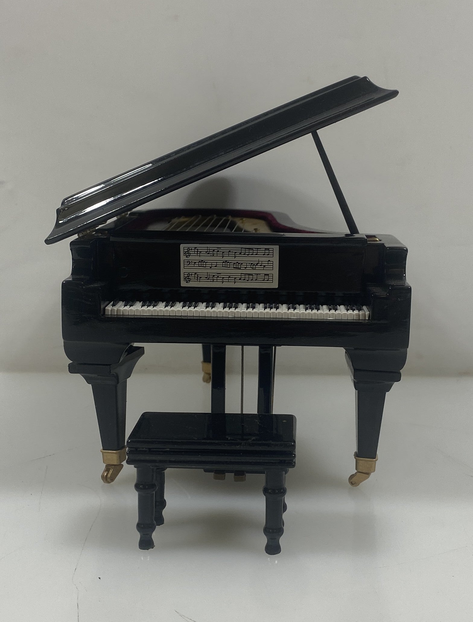 Miniature Black Grand Piano With Box