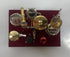Miniature Brass Red Drum Set Replica