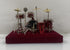 Miniature Brass Red Drum Set Replica
