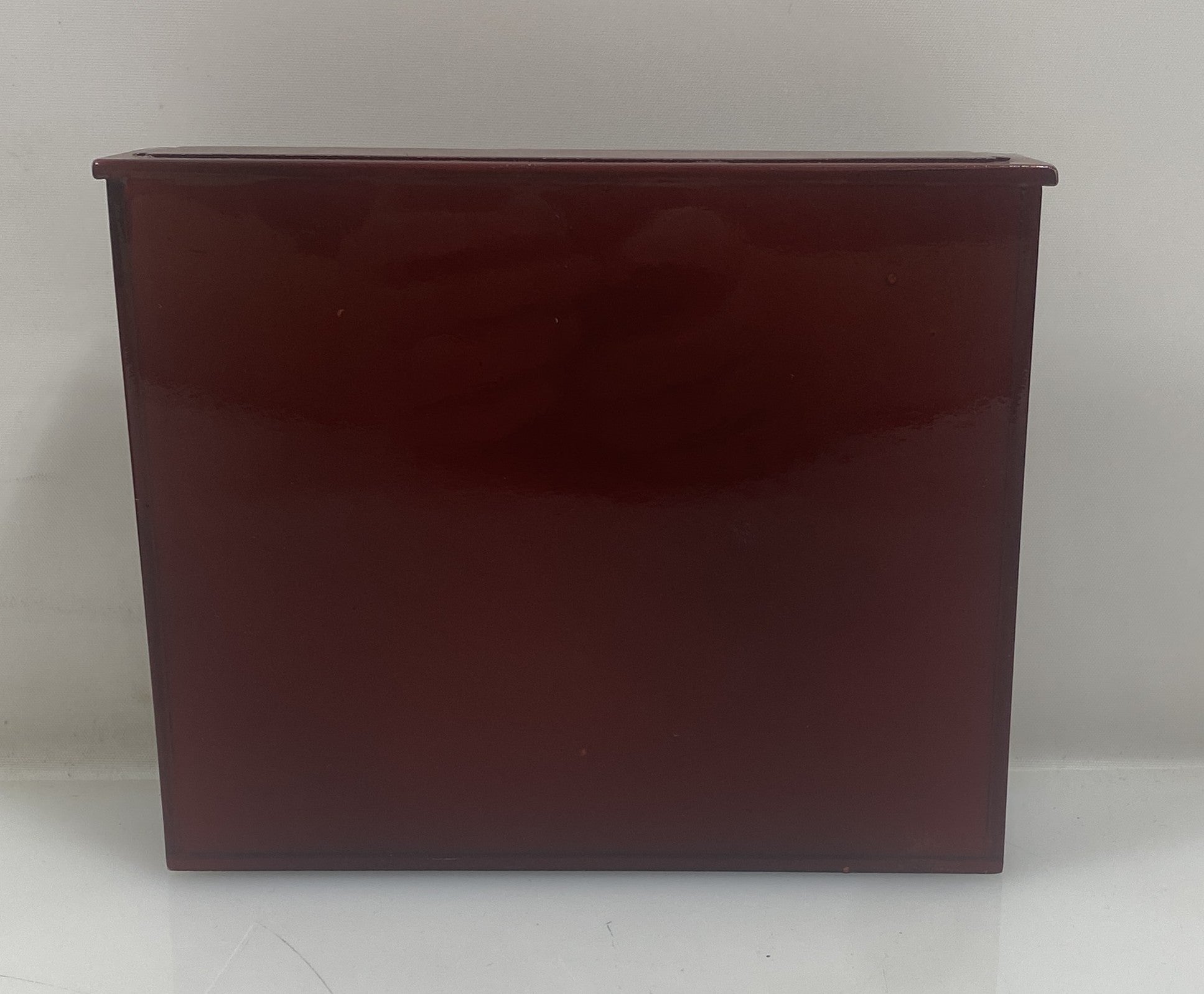 Miniature Brownish Red Upright Piano With Case
