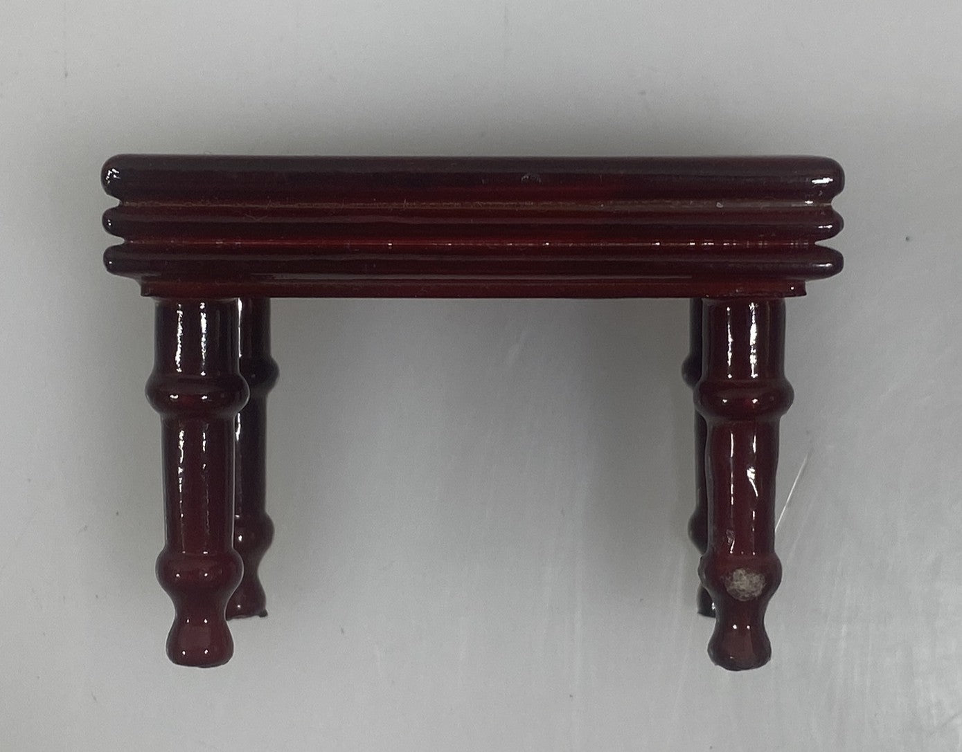 Miniature Brownish Red Upright Piano With Case