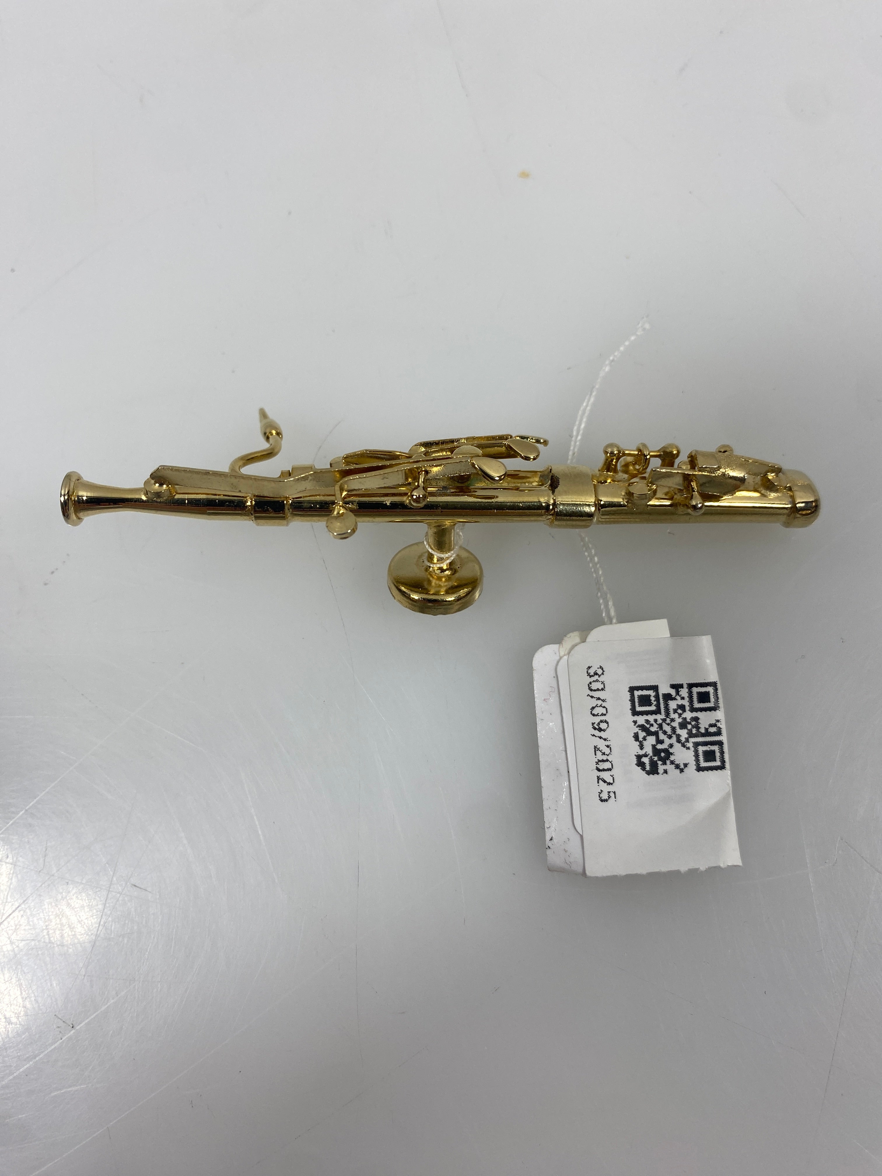 Miniature Gold Brass Bassoon Ornament