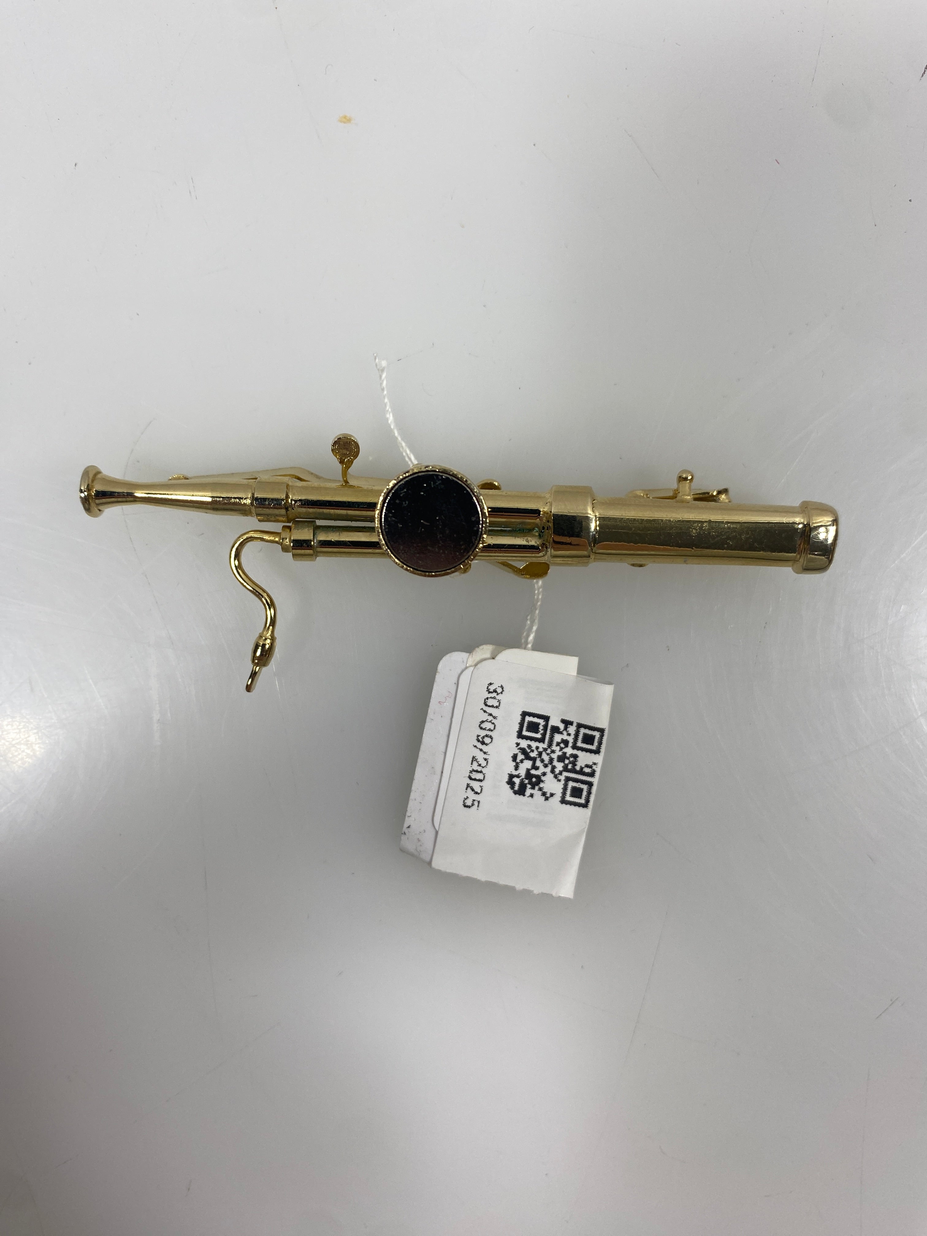 Miniature Gold Brass Bassoon Ornament