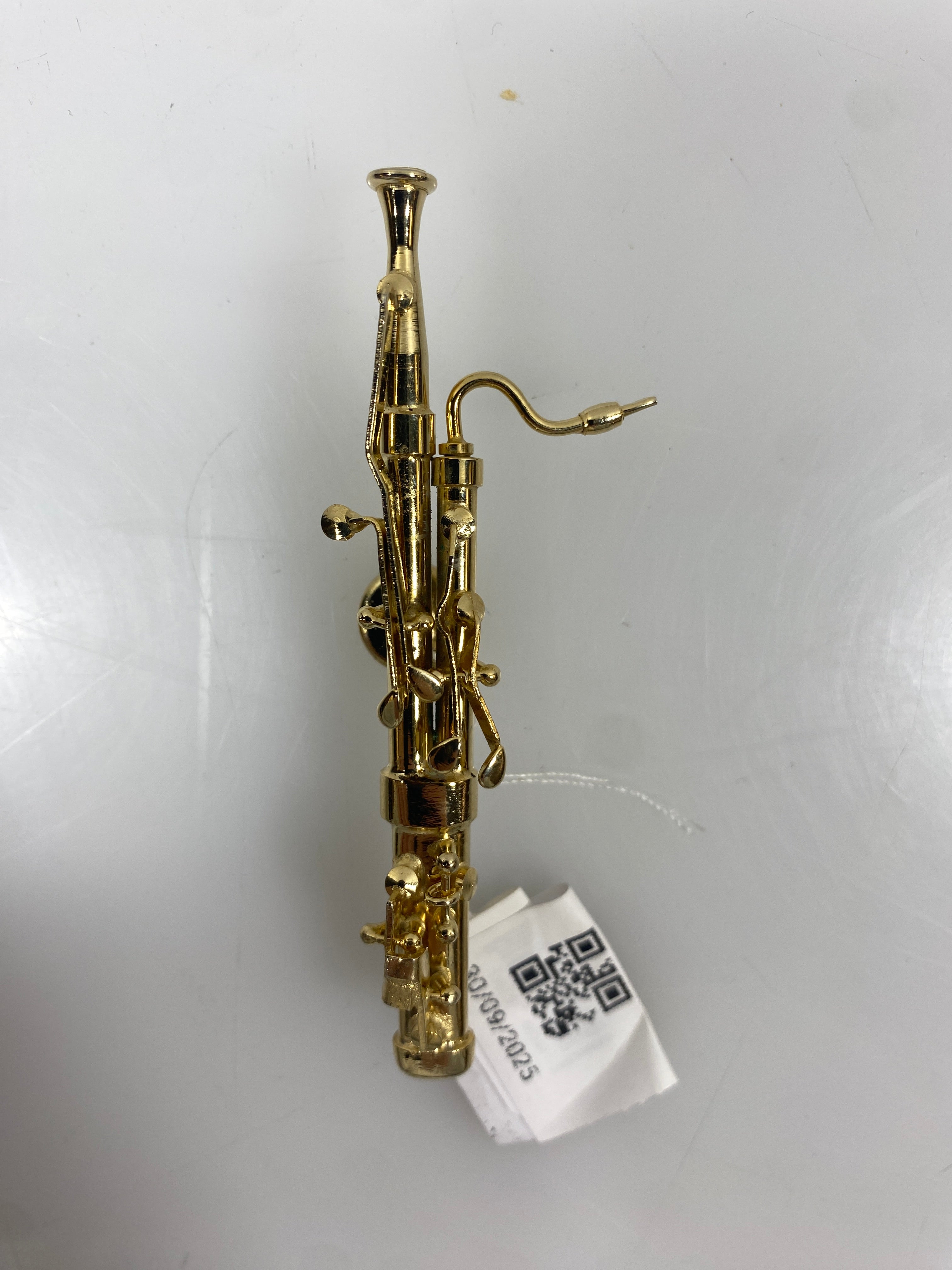 Miniature Gold Brass Bassoon Ornament