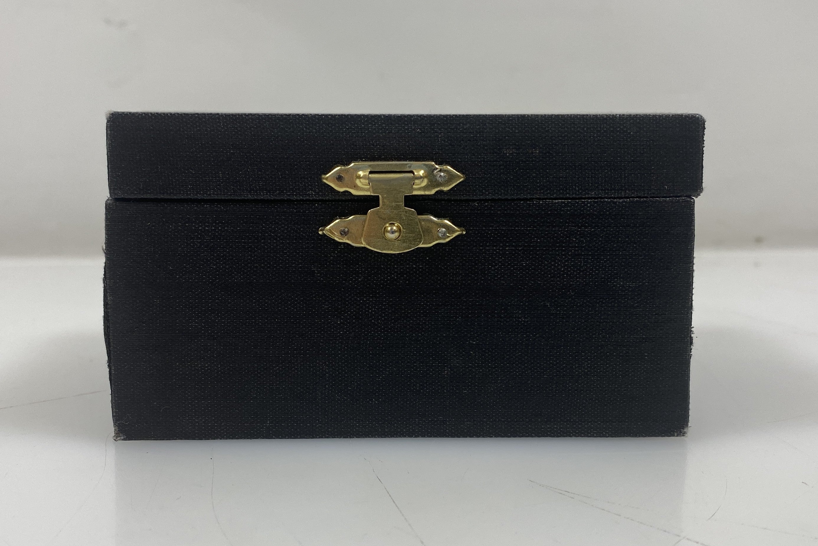 Miniature Gold Brass French Horn With Case And Stand