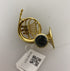 Miniature Gold Brass French Horns Ornament