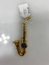 Miniature Gold Brass Saxophone Ornament