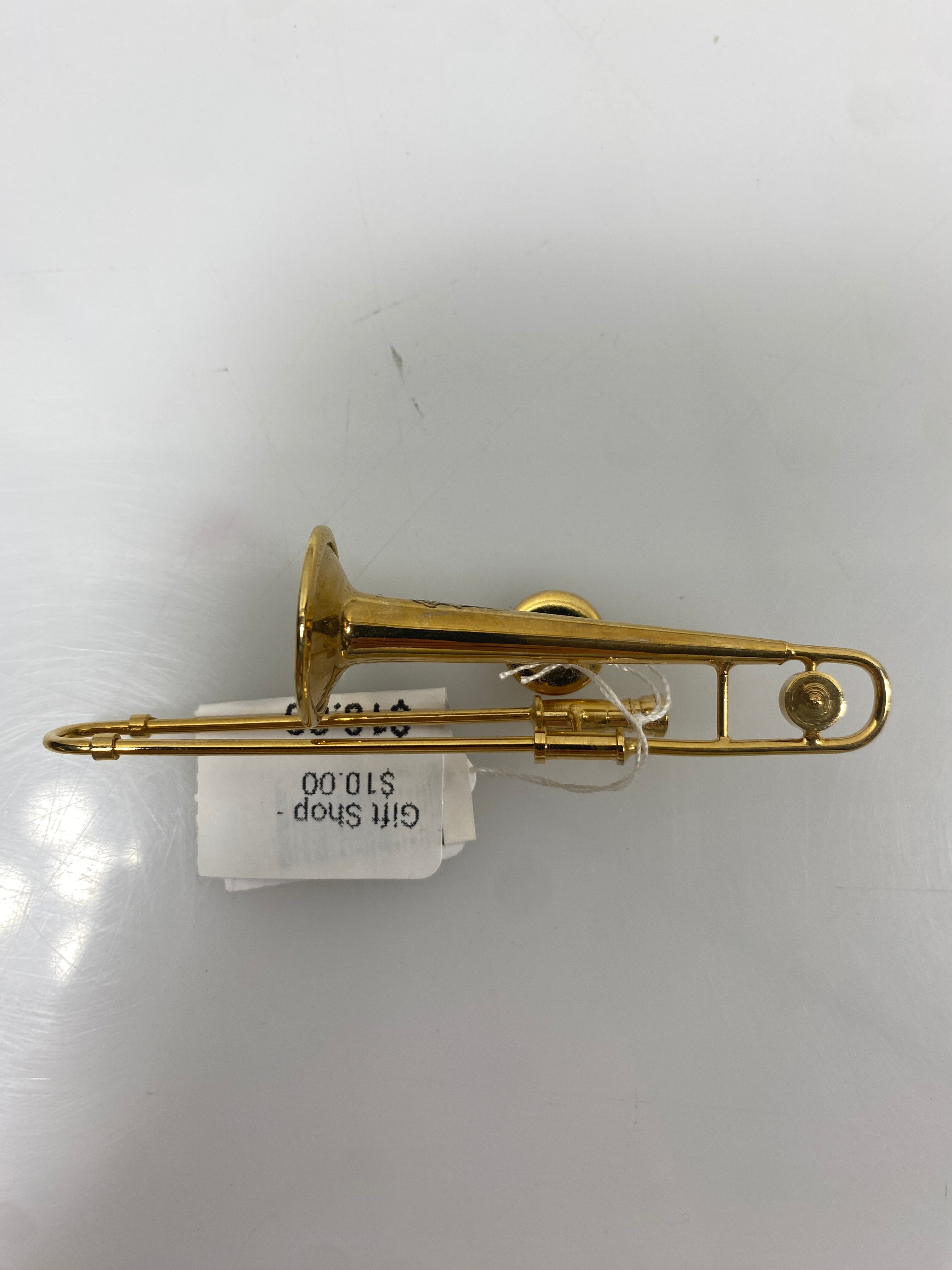 Miniature Gold Brass  Trombone Ornament