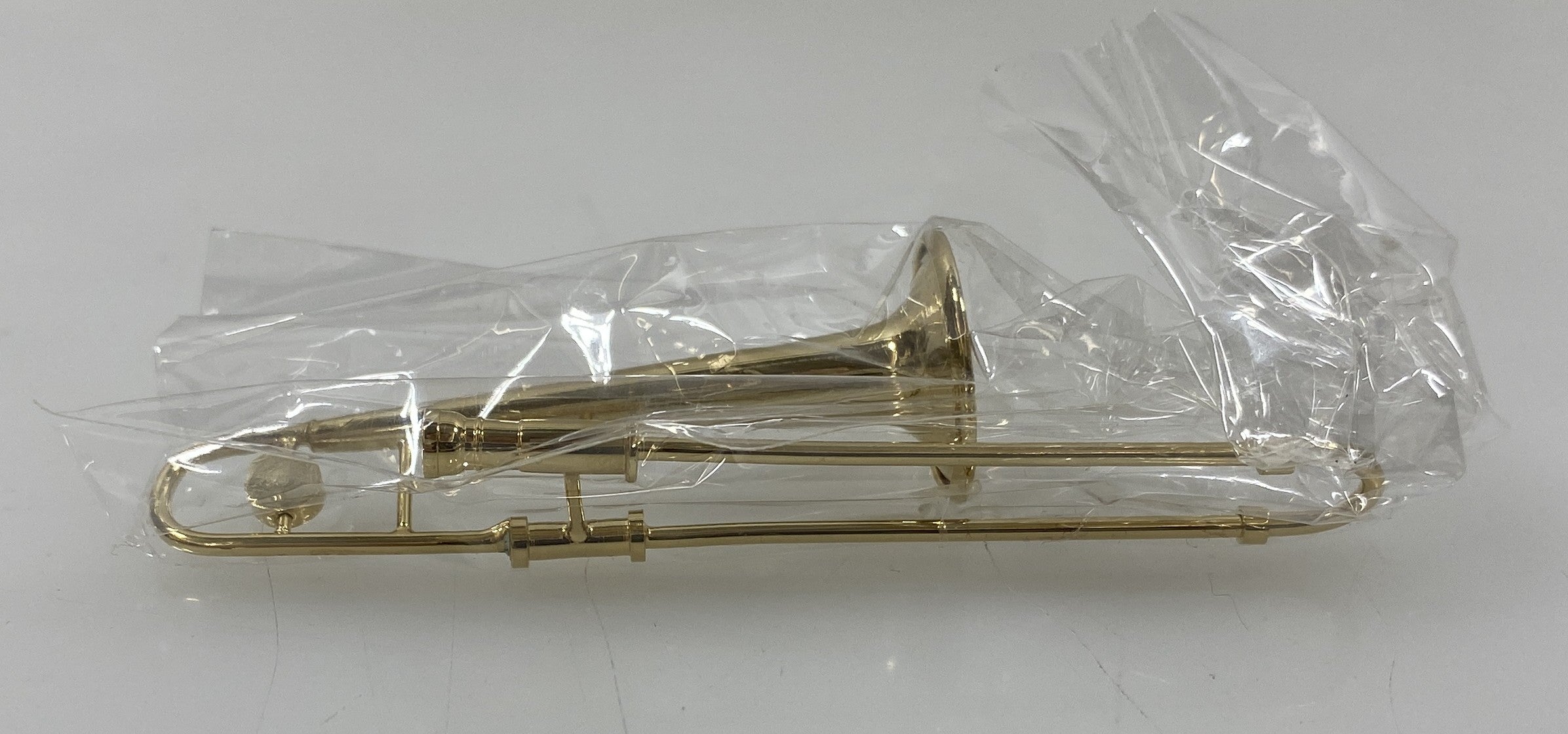 Miniature Gold Brass Trombone With Case