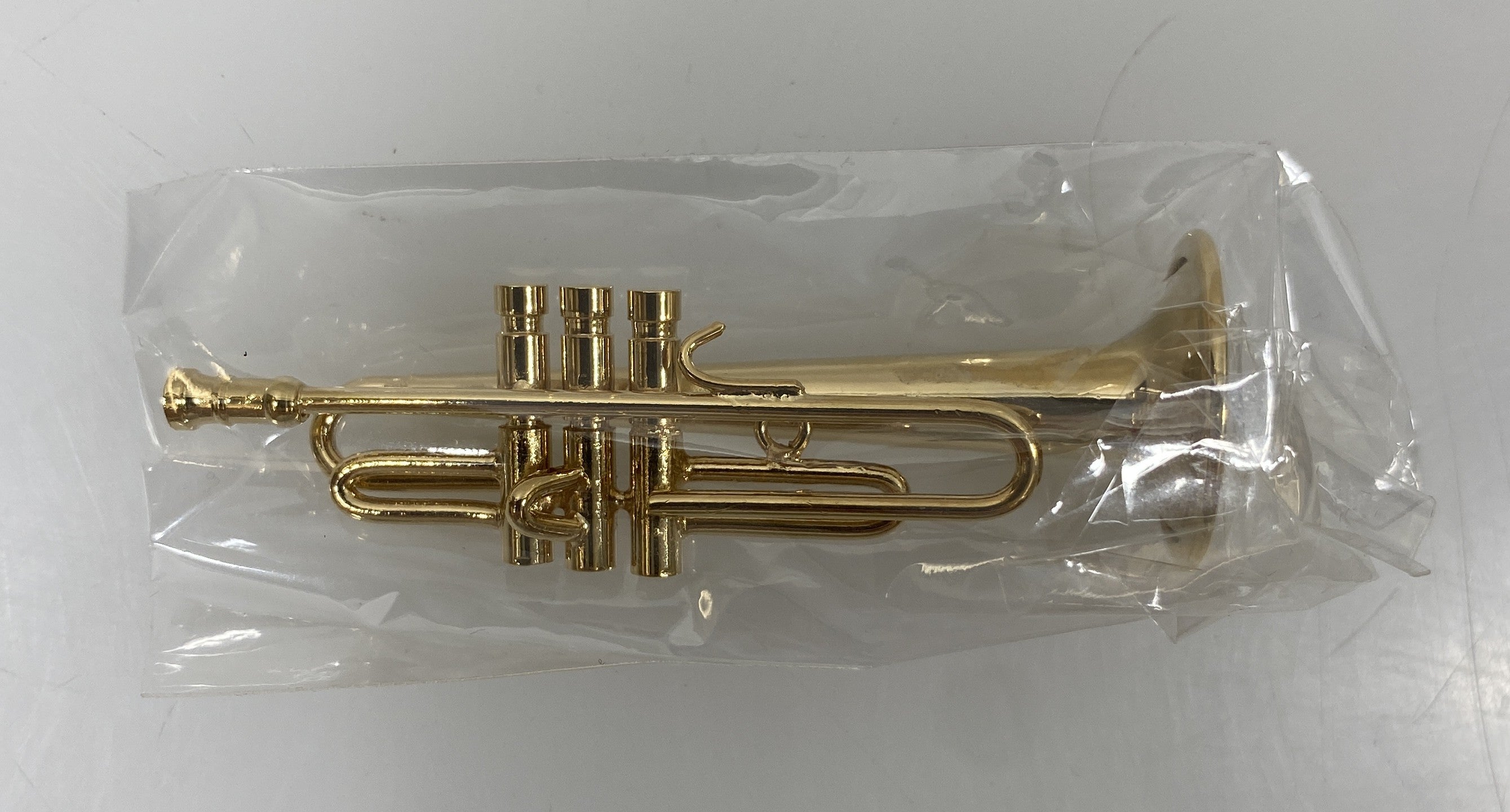 Miniature Gold Brass Trumpet With Case