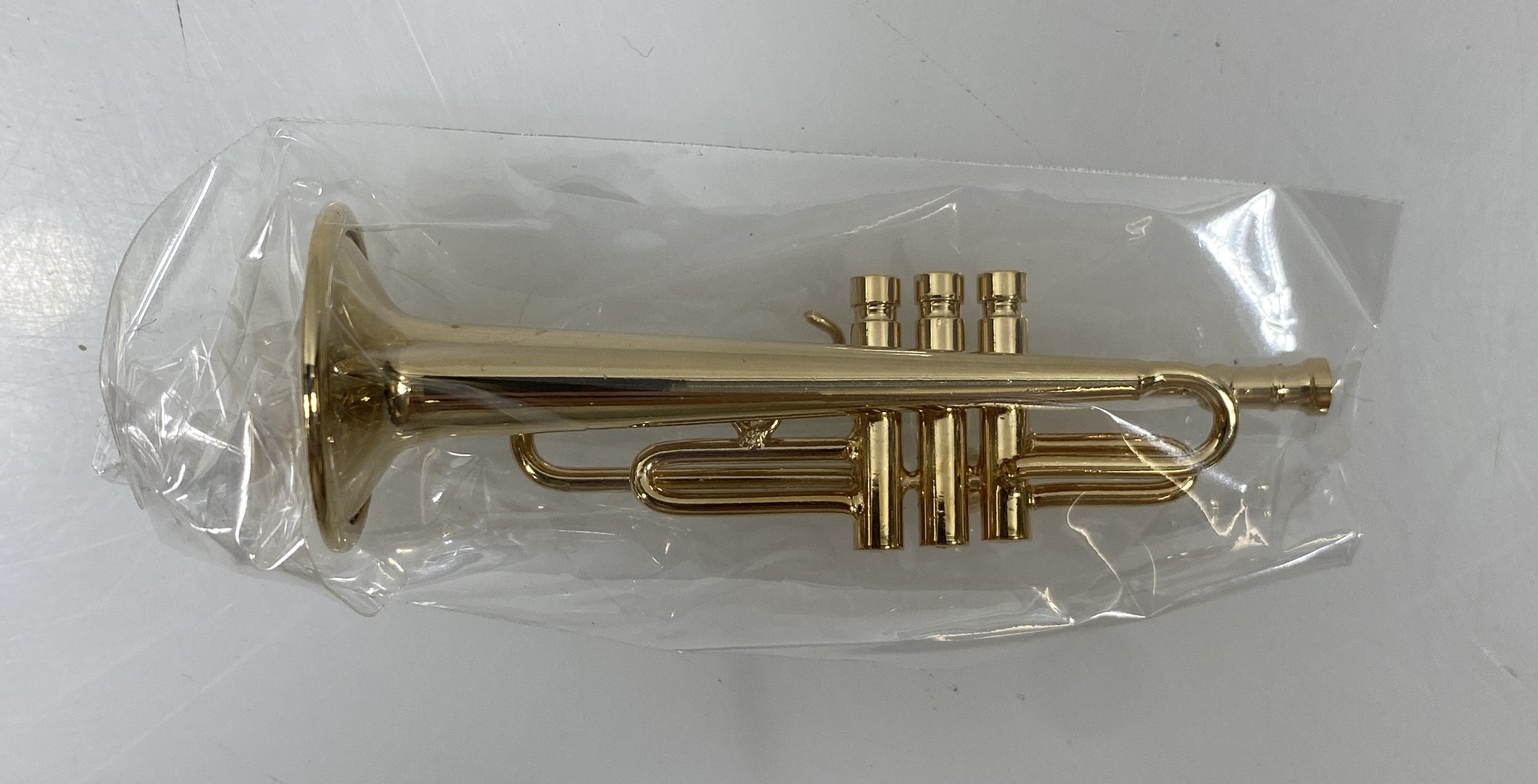 Miniature Gold Brass Trumpet With Case