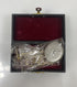 Miniature Gold Brass Tuba With Case And Stand