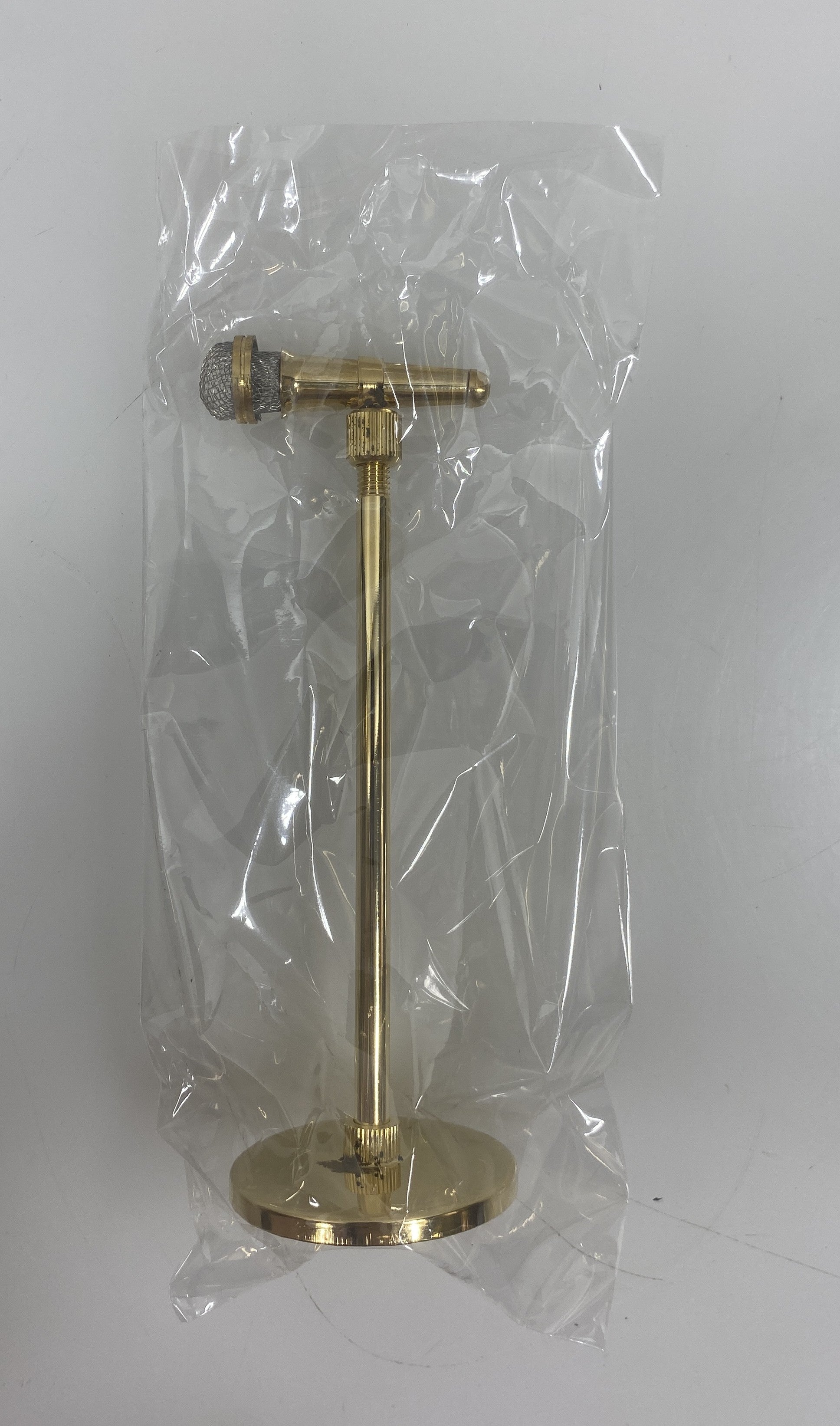 Miniature Gold Microphone With Stand