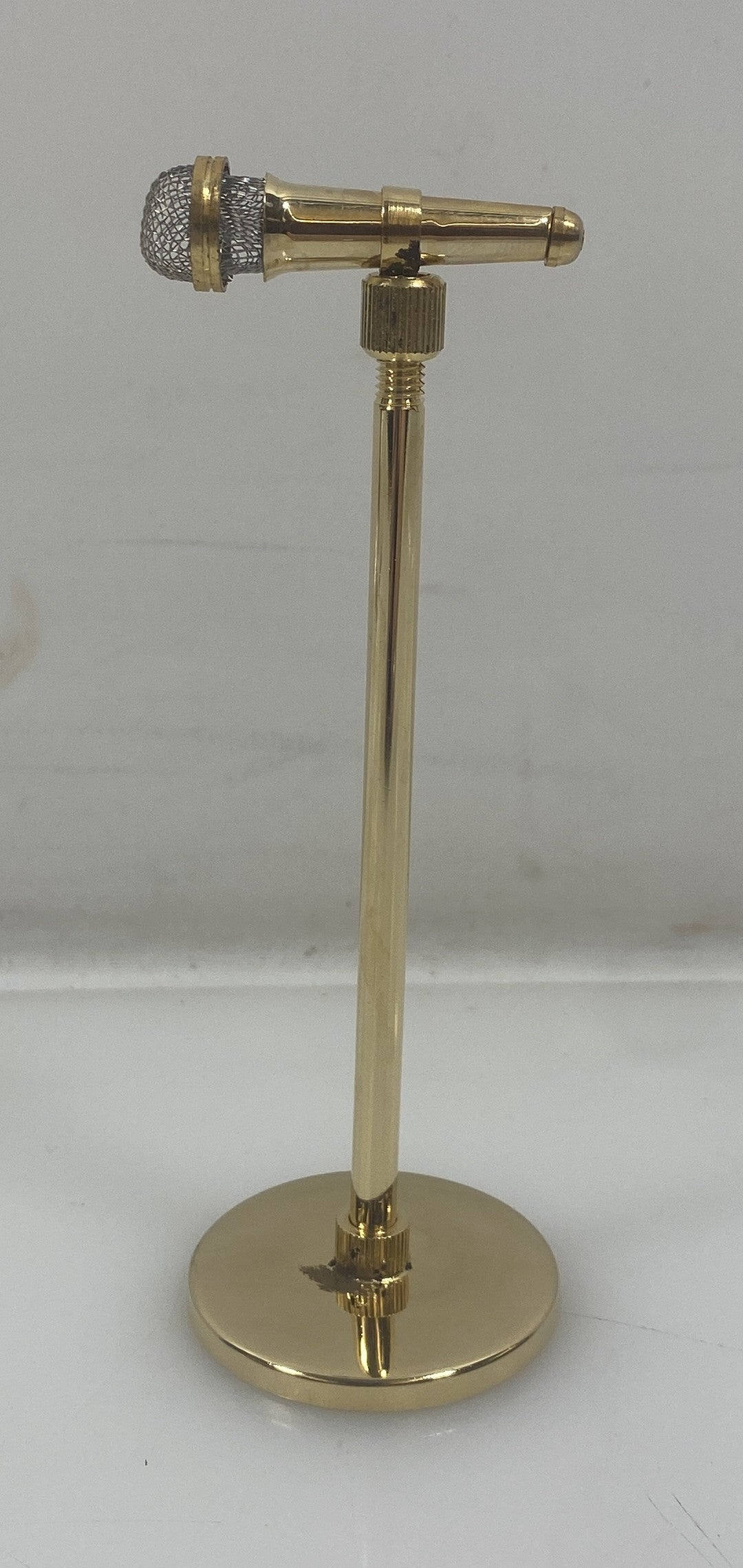 Miniature Gold Microphone With Stand