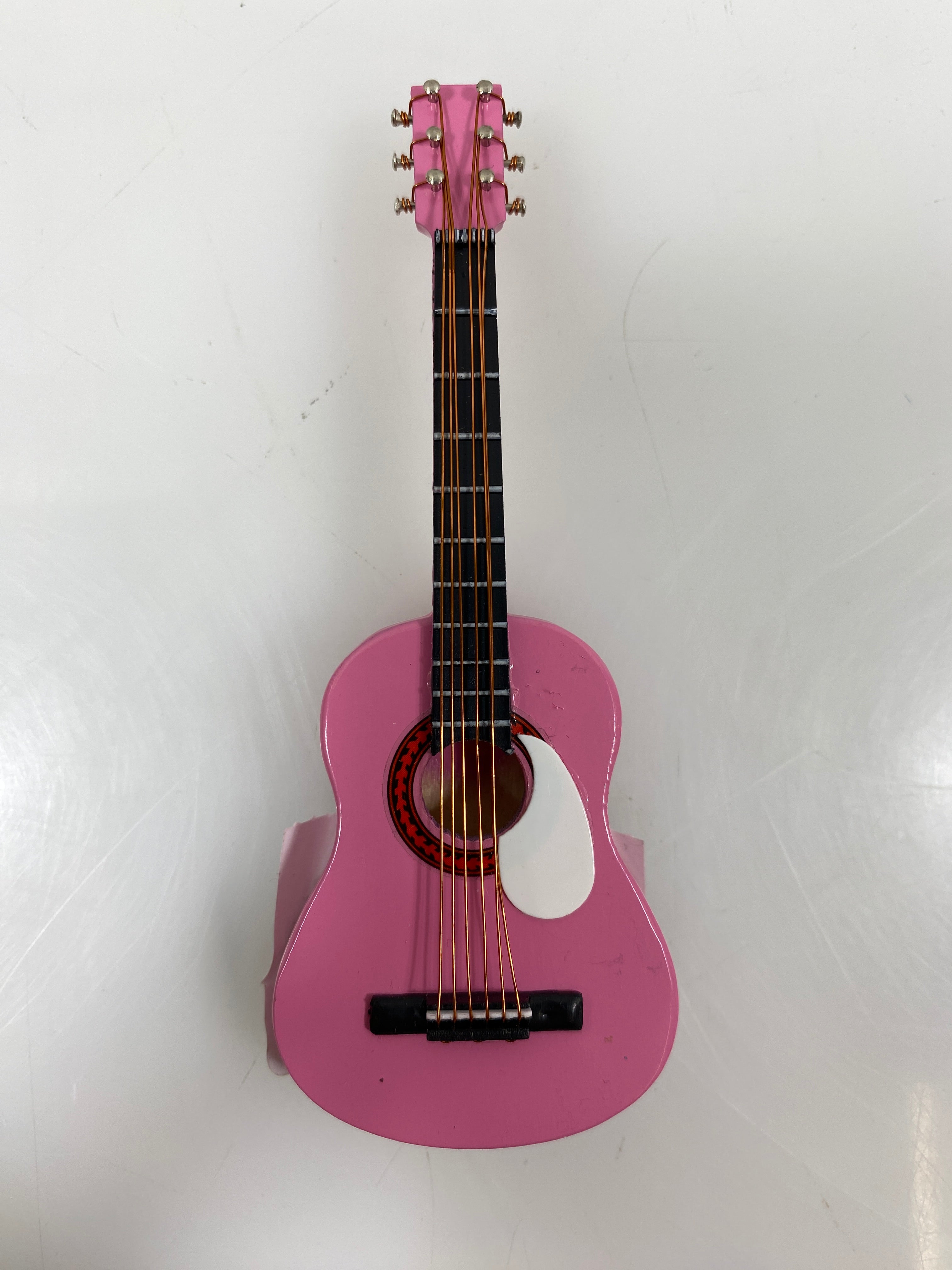 Miniature Pink Plastic Ukulele Ornament