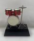 Miniature Red Drum Set With Base