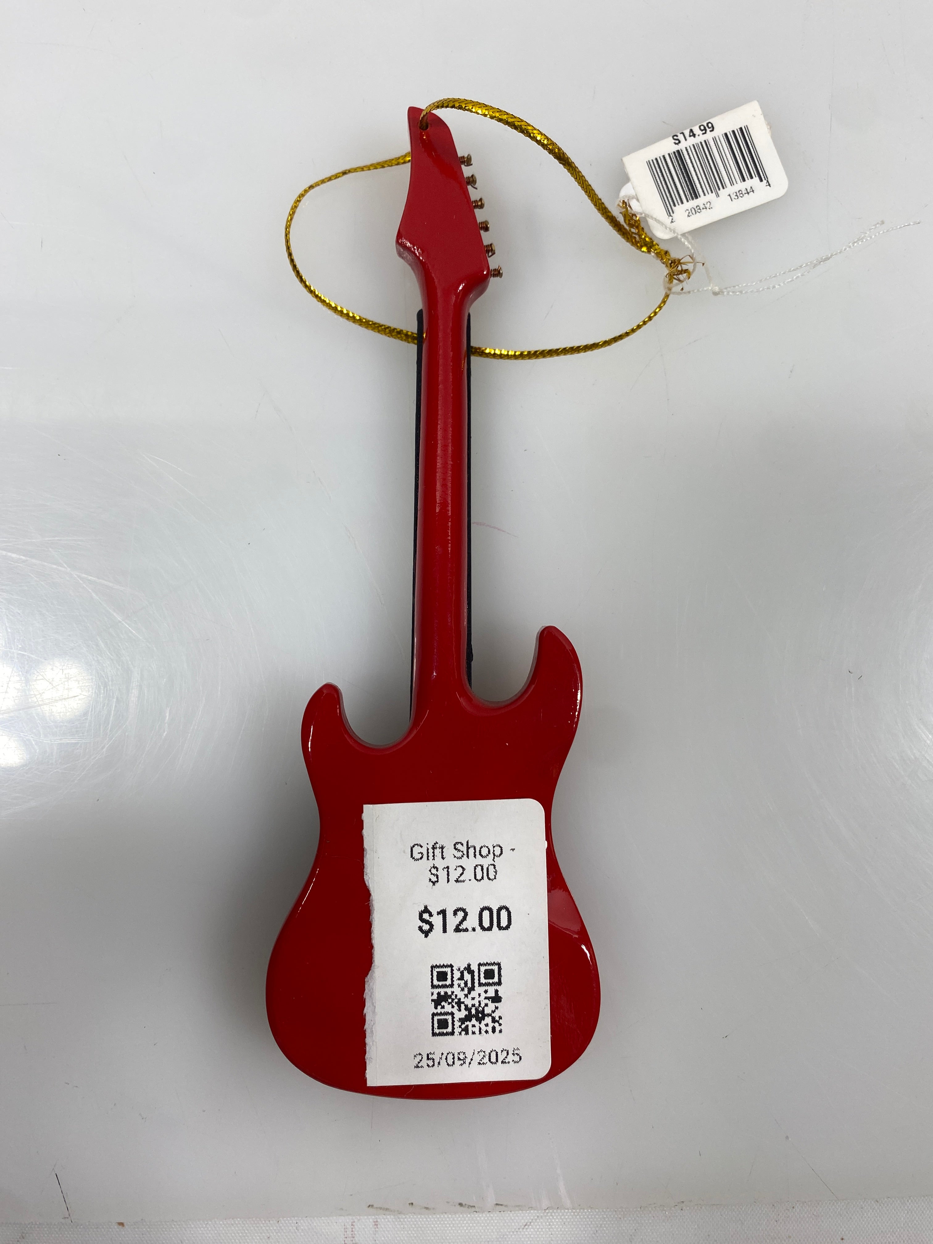 Miniature Red Electric Guitar Ornament