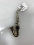 Miniature Silver Brass Saxophone Ornament
