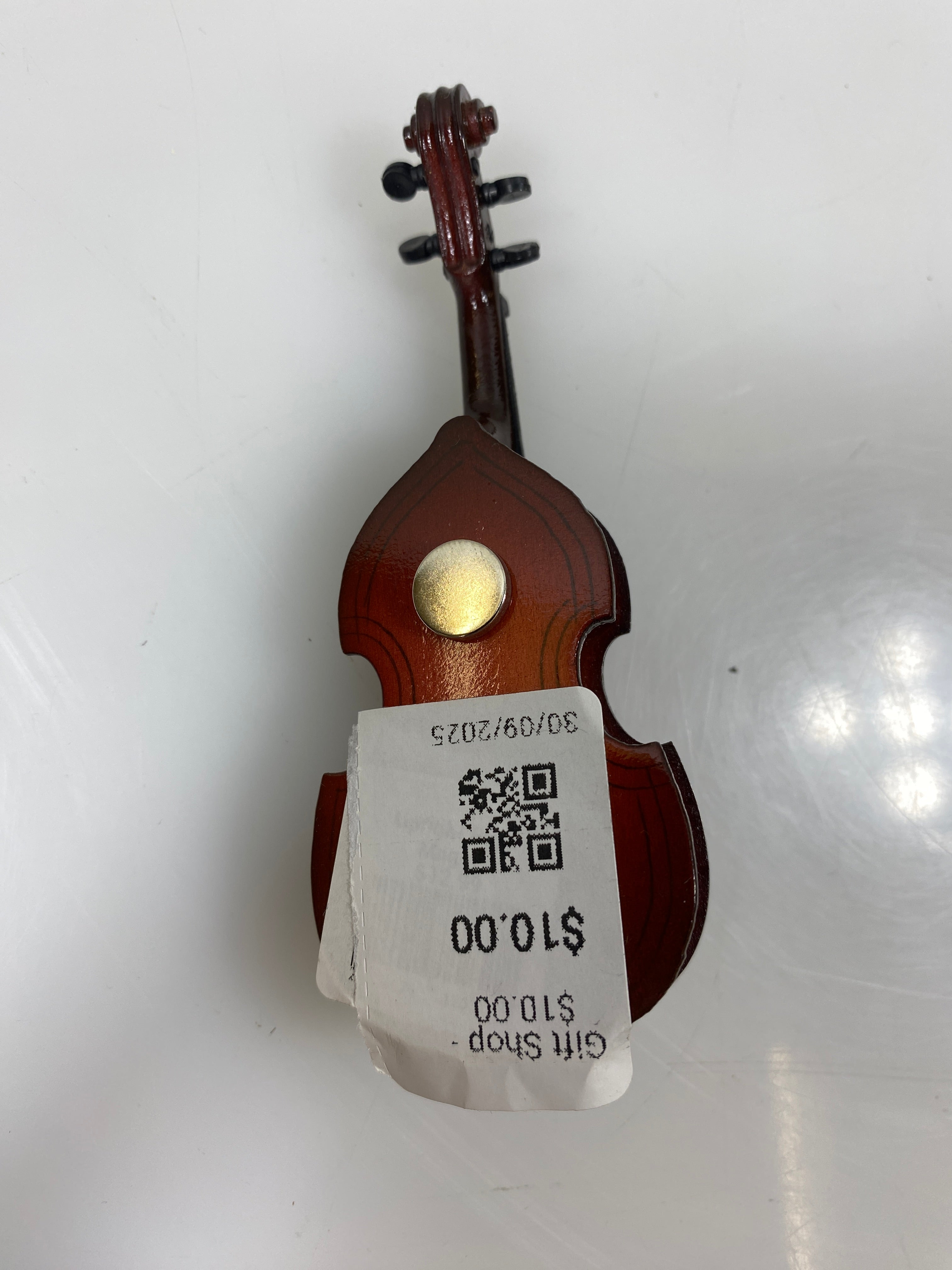 Miniature Wooden Cello Ornament