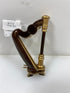 Miniature Wooden Harp Ornament