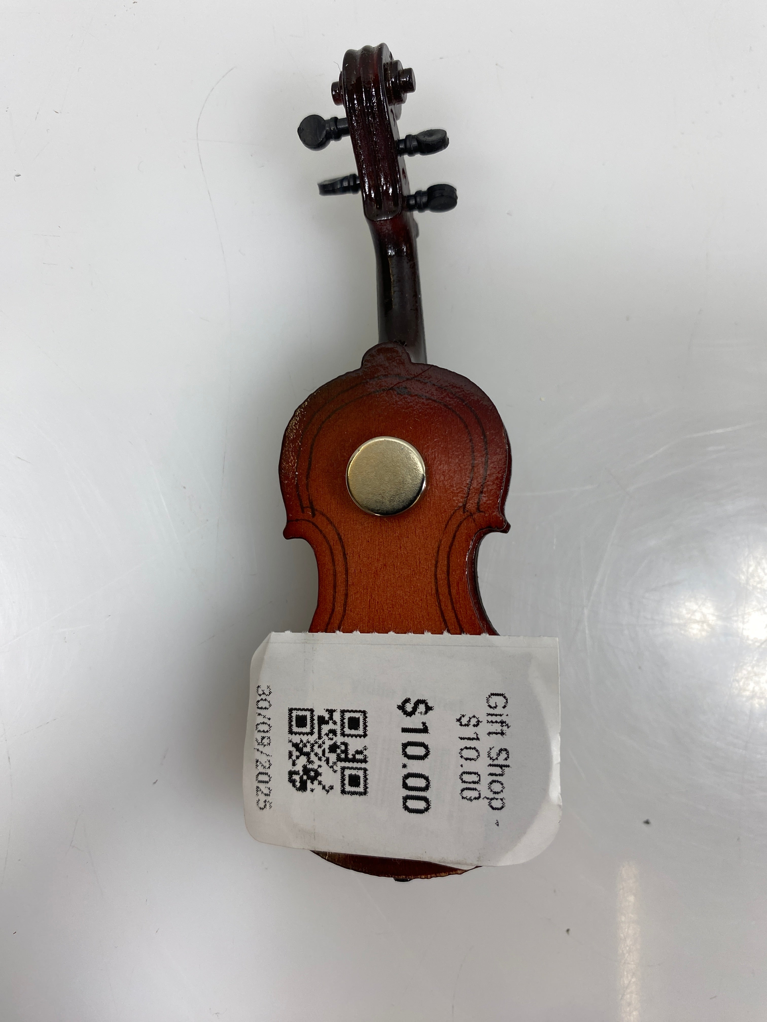 Miniature Wooden Violin Ornament