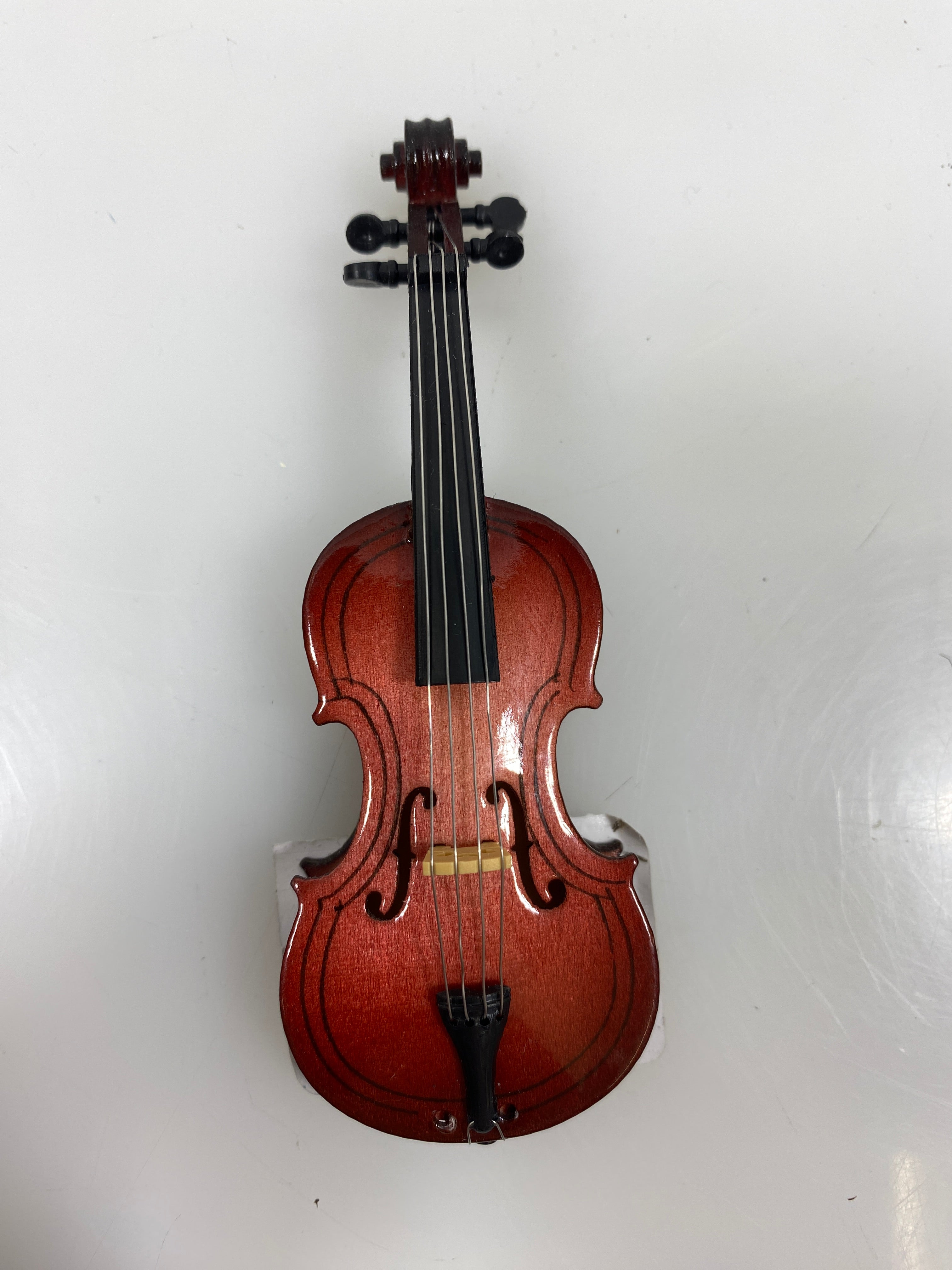 Miniature Wooden Violin Ornament
