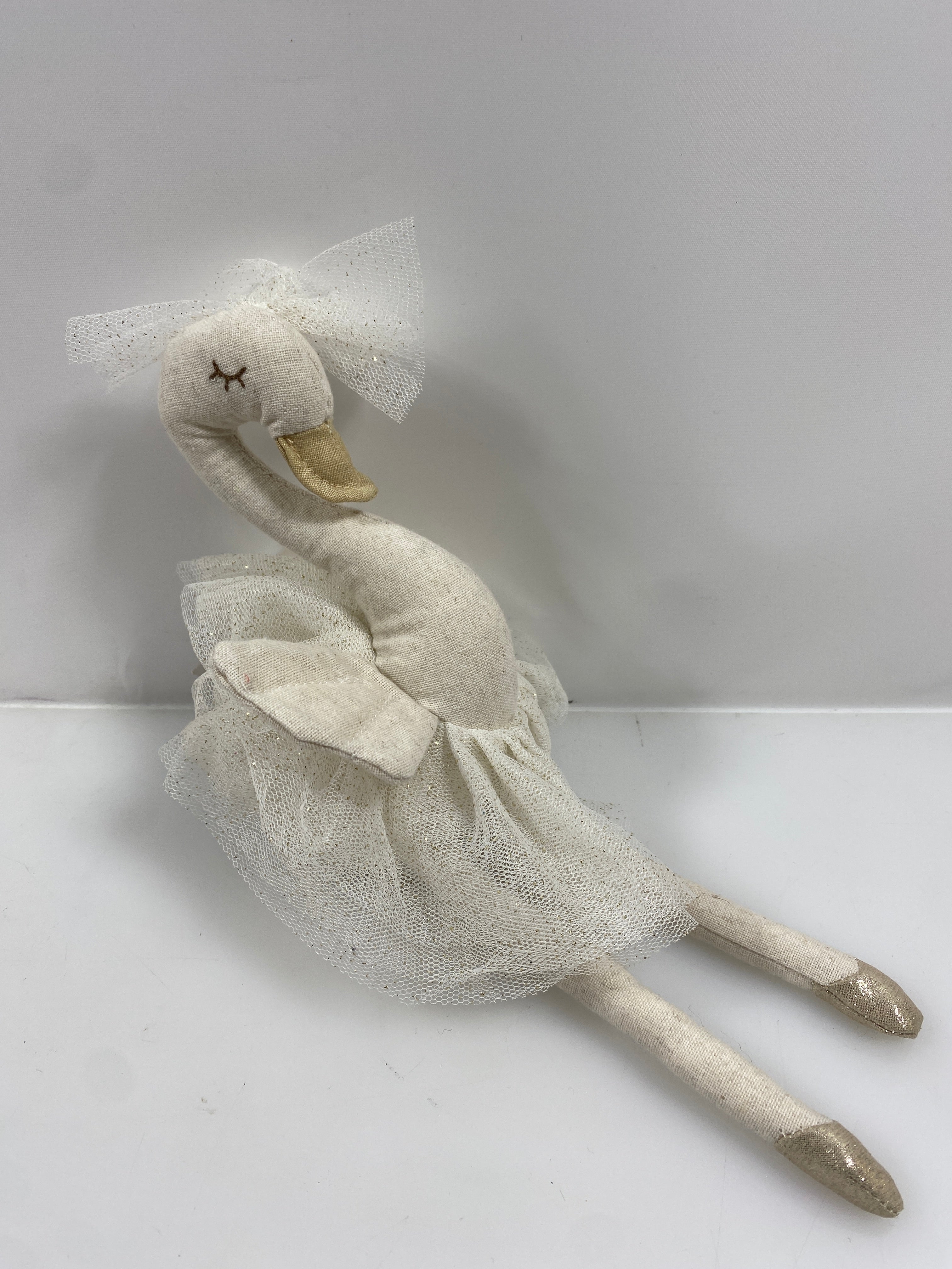 Miss Rose Sister Violet White Sparkle Tutu Swan Plush Toy