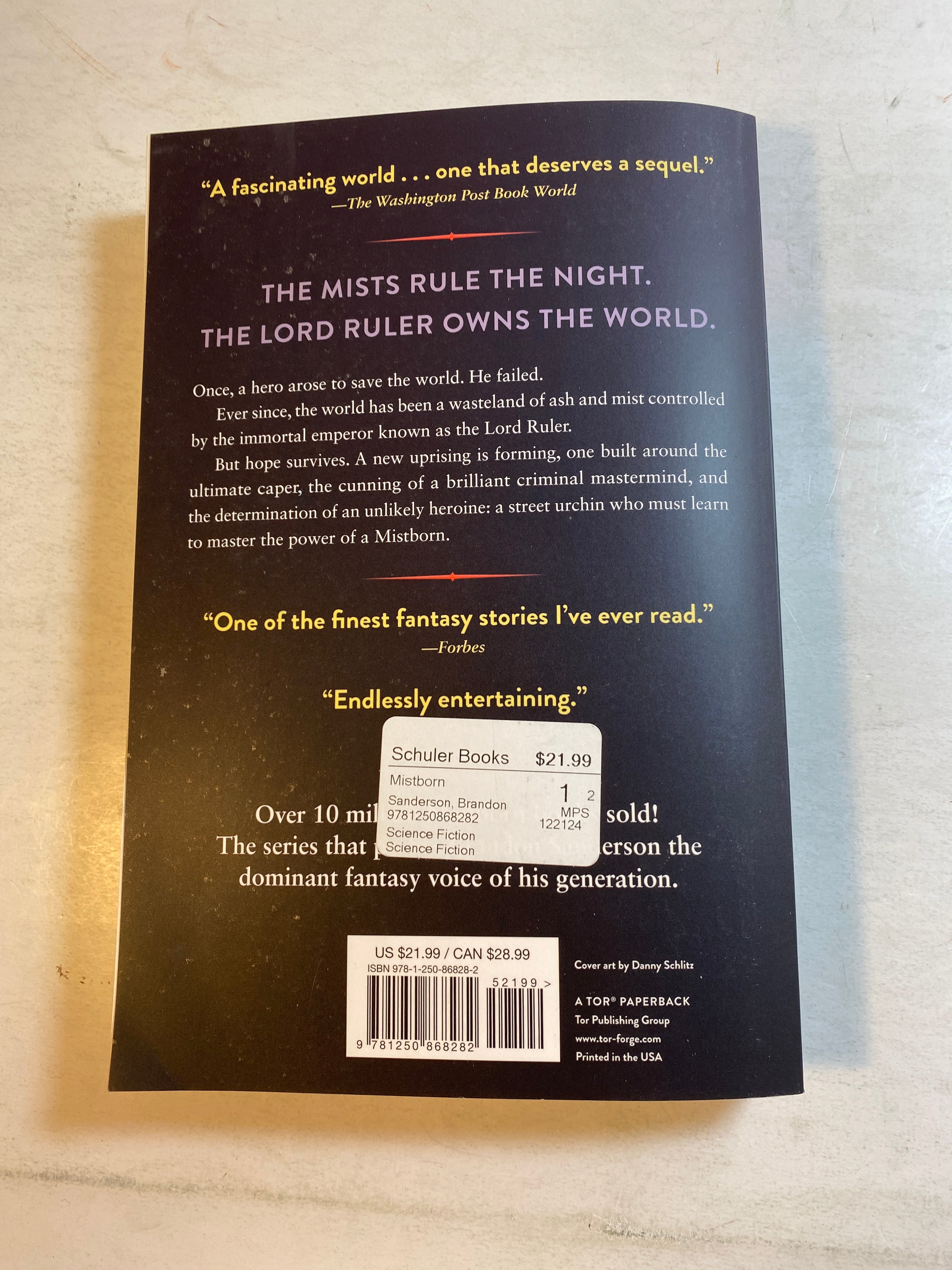 Mistborn Brandon Sanderson trade paperback 2023