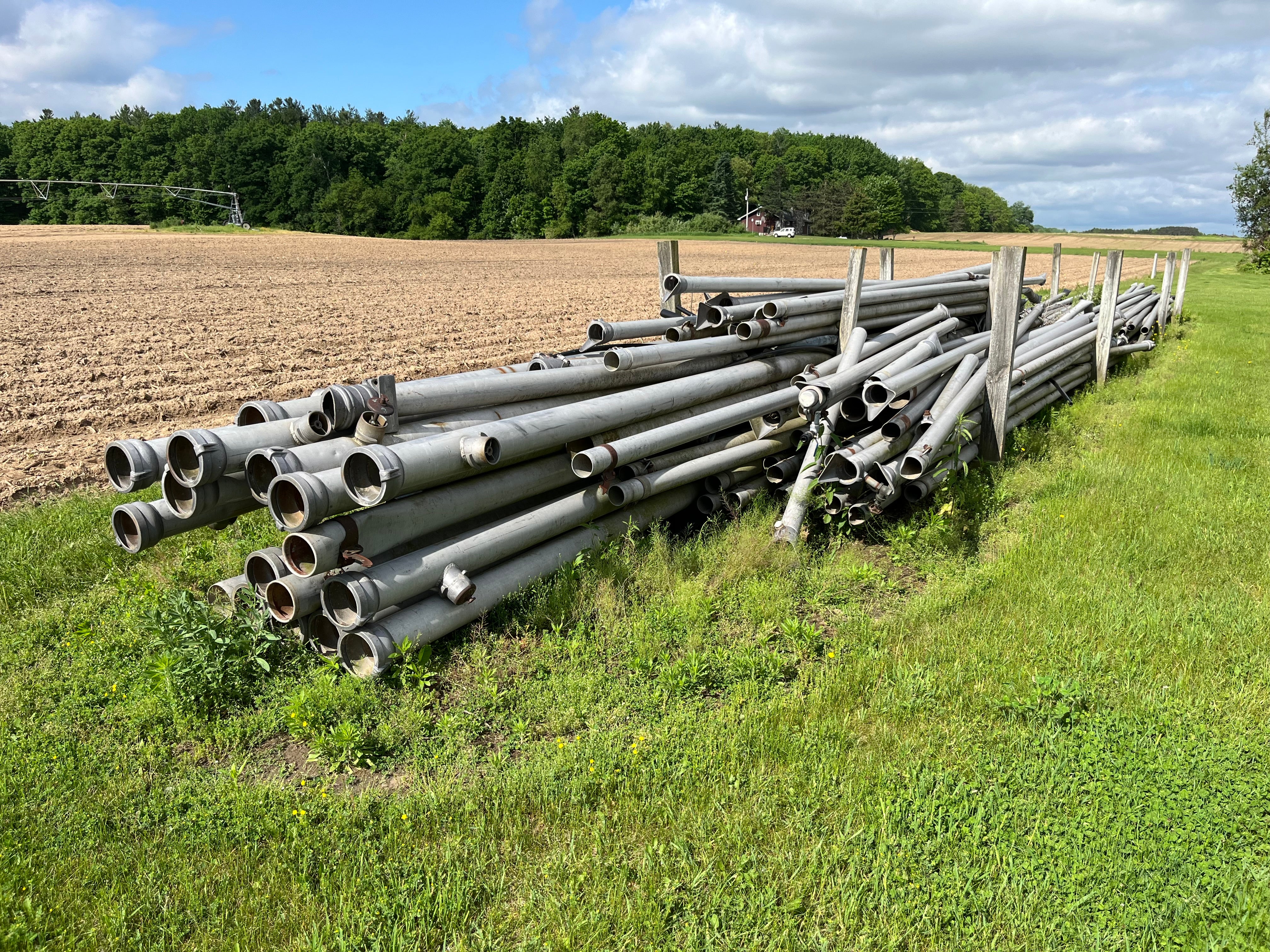 Mixed Lot of Irrigation Pipe 4" and 6" Diameter Over 100 Pieces