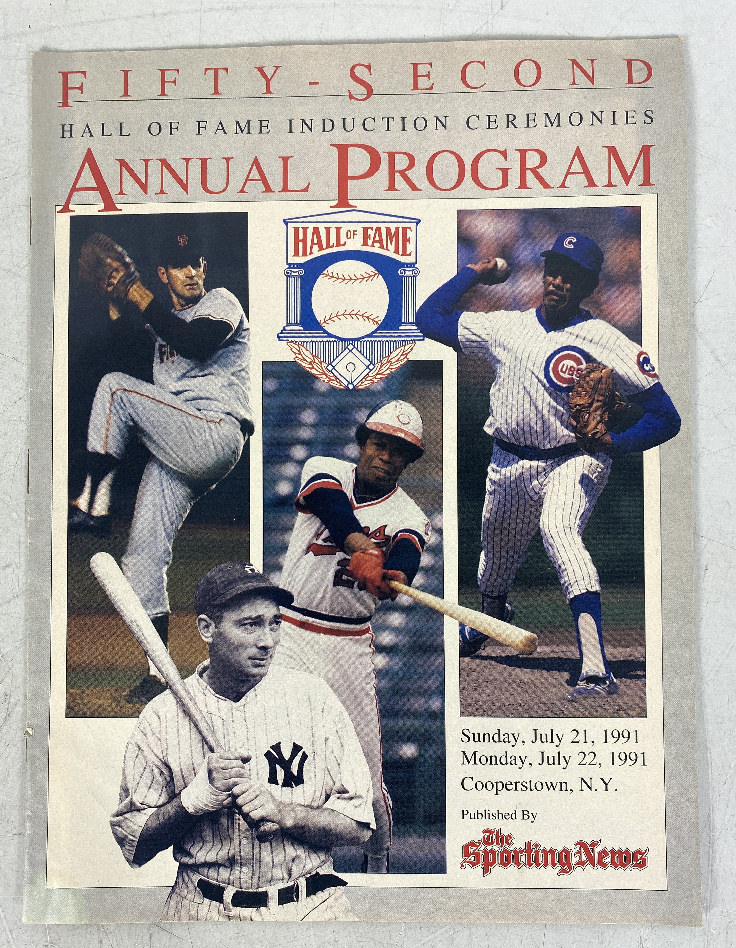 MLB Baseball Lot of 2 Hall of Fame Inductions 1991 and Opening Day 2015 Booklets