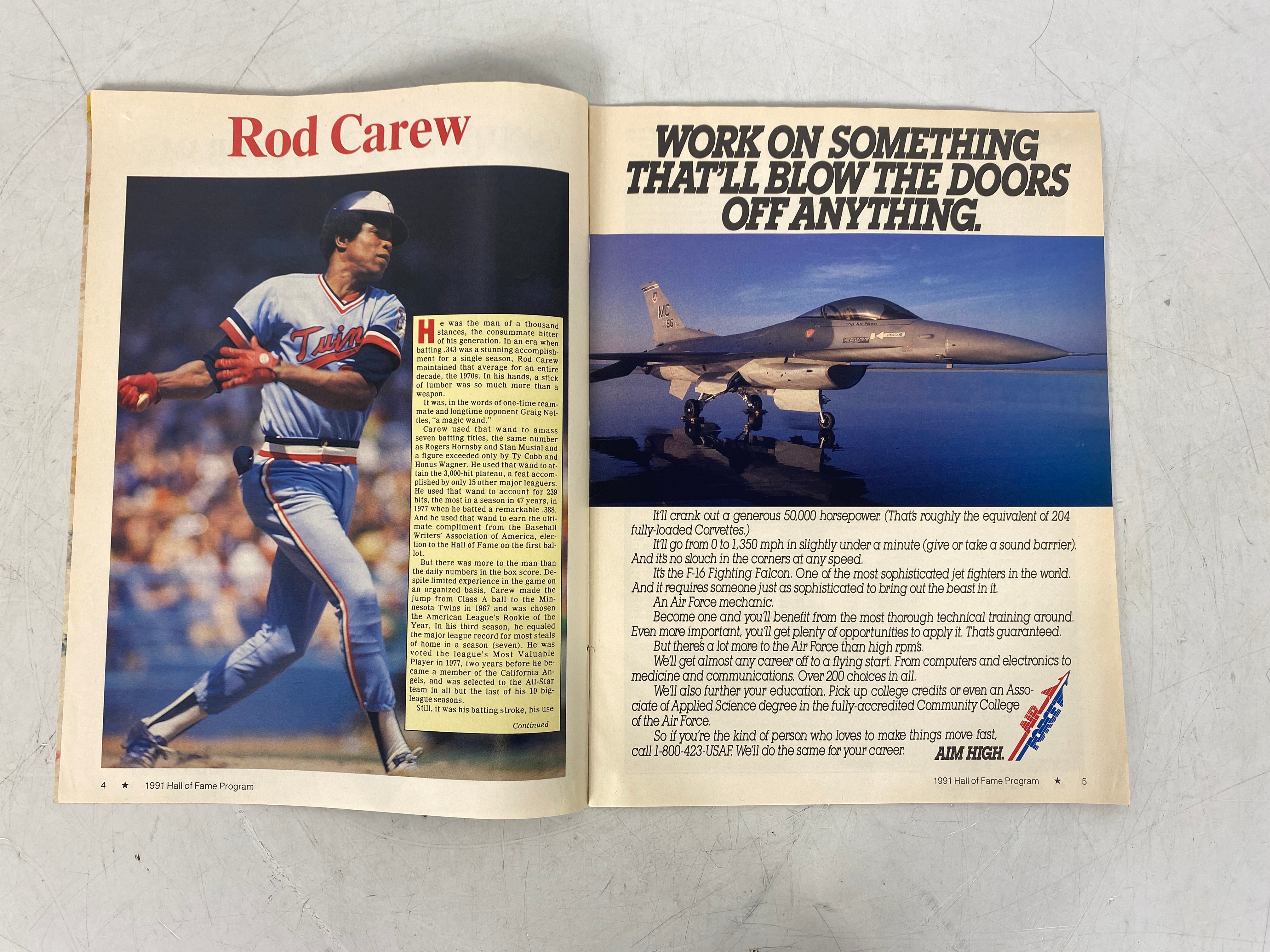 MLB Baseball Lot of 2 Hall of Fame Inductions 1991 and Opening Day 2015 Booklets
