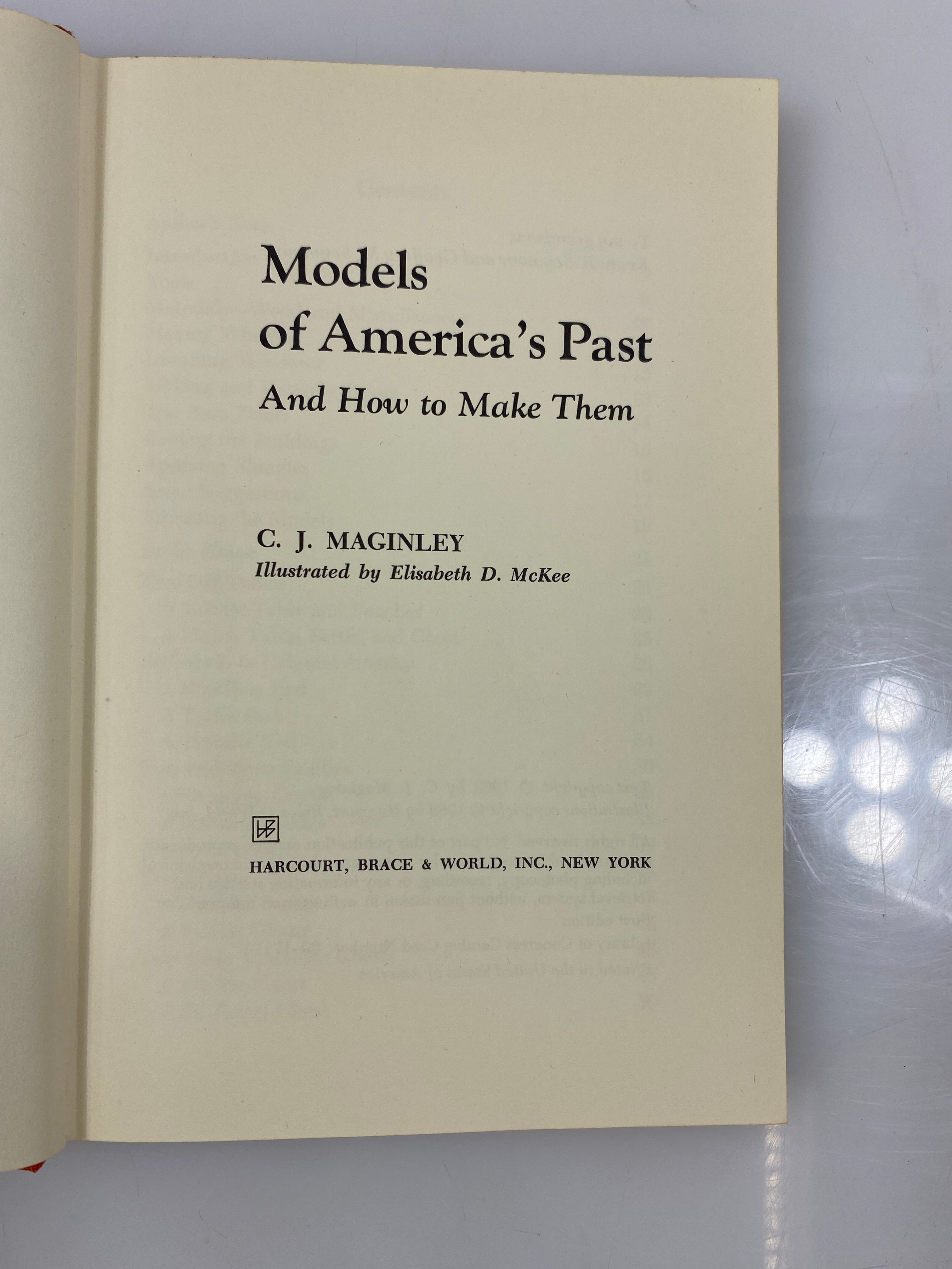 Models of America's Past by Maginley 1969 HCDJ