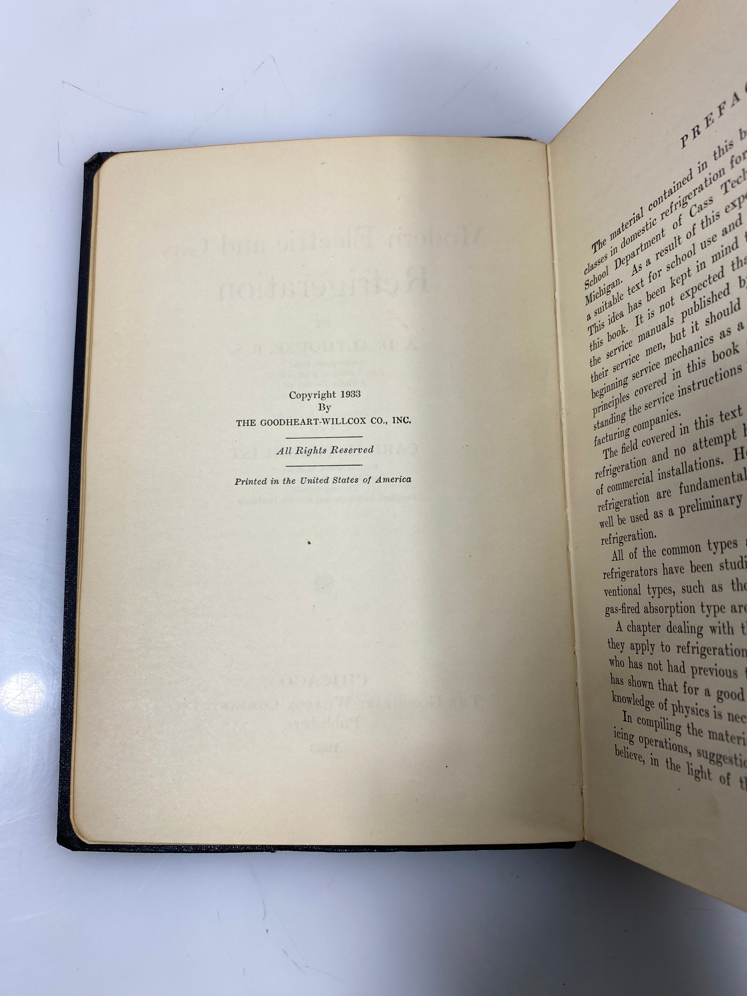 Modern Electric and Gas Refrigeration by Althouse/Turnquist 1933 HC