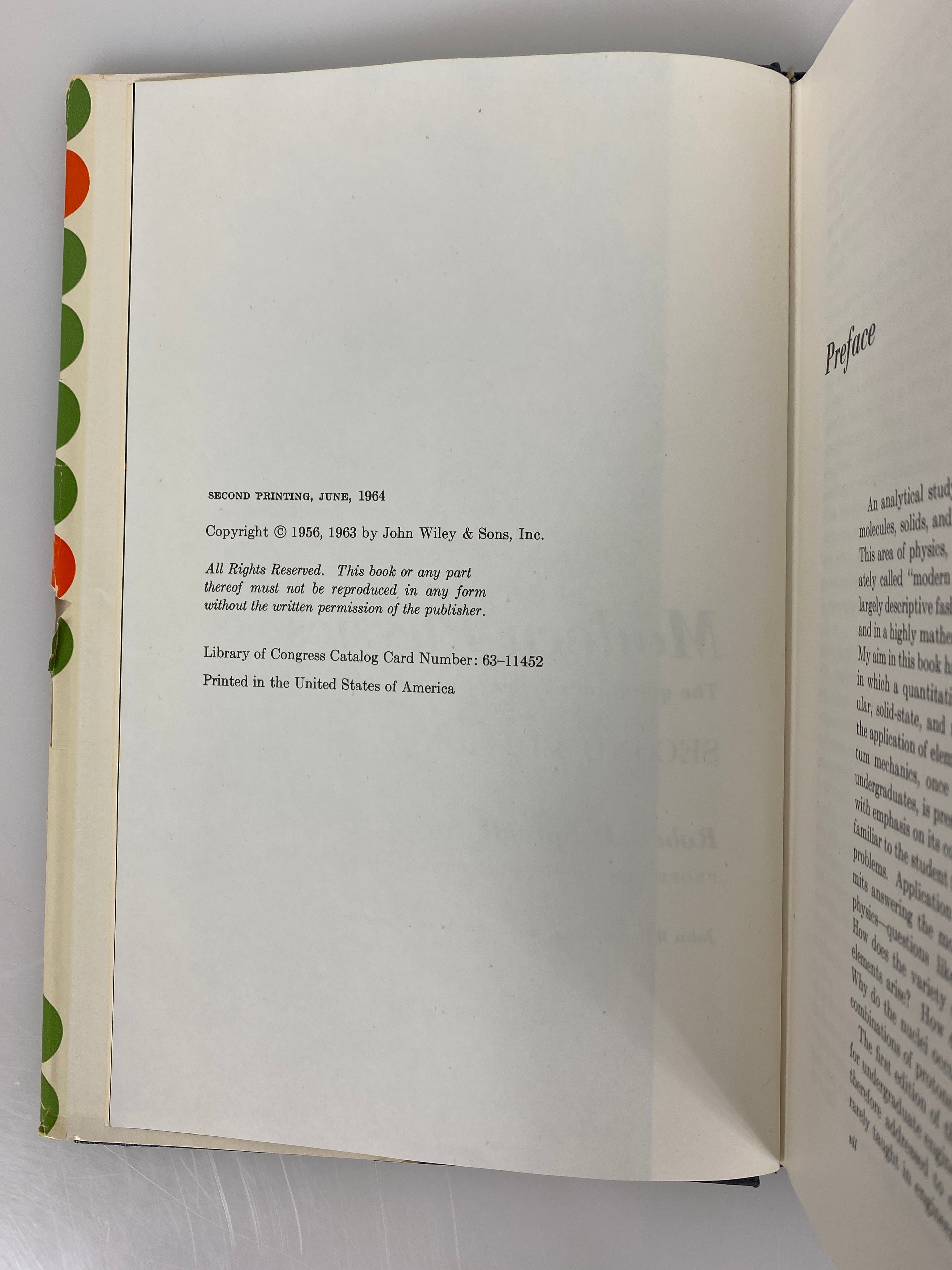 Modern Physics by Robert L. Sproull 1964 Second Edition HC DJ