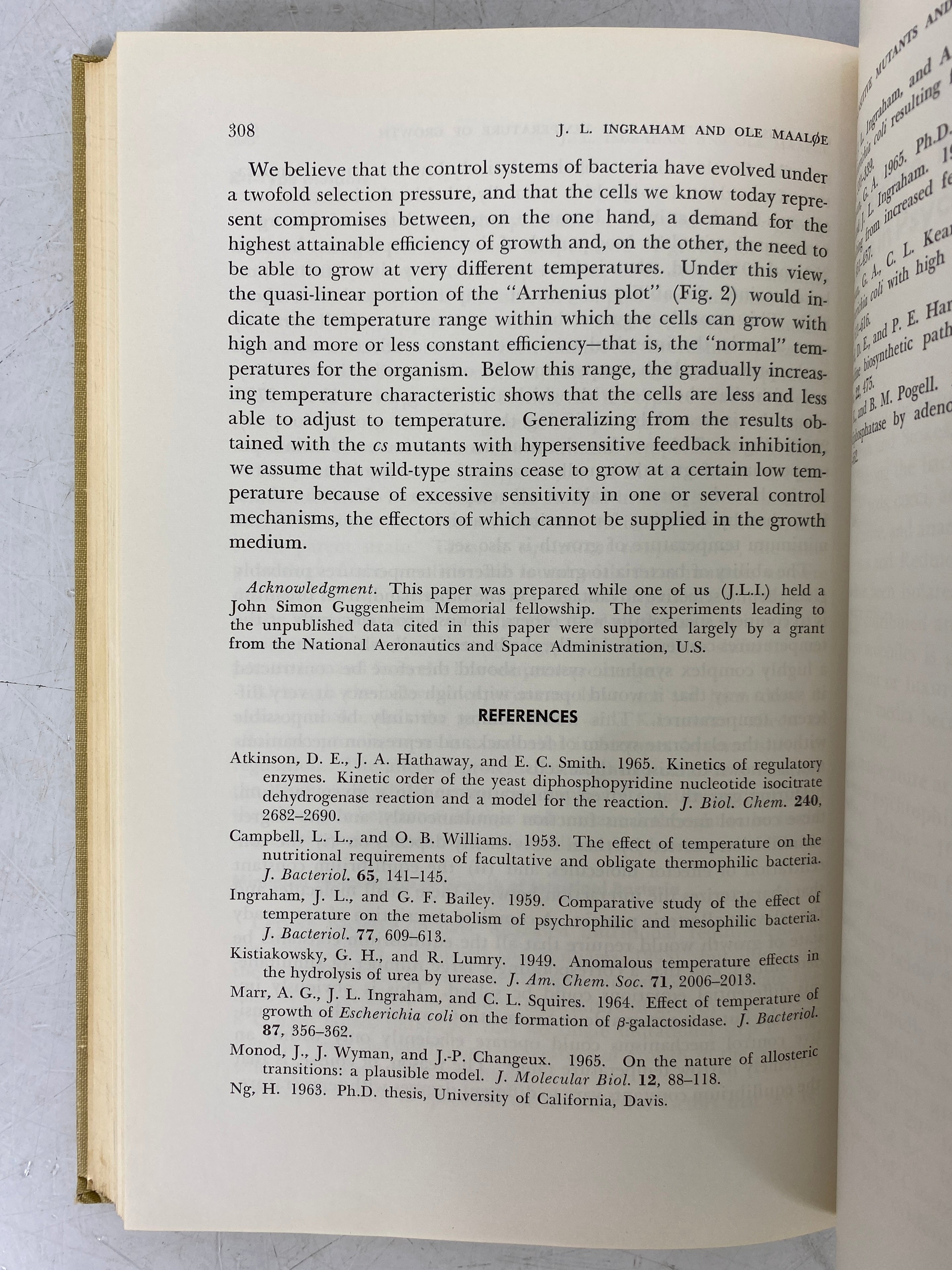 Molecular Mechanisms of Temperature Adaptation Prosser 1967 HC