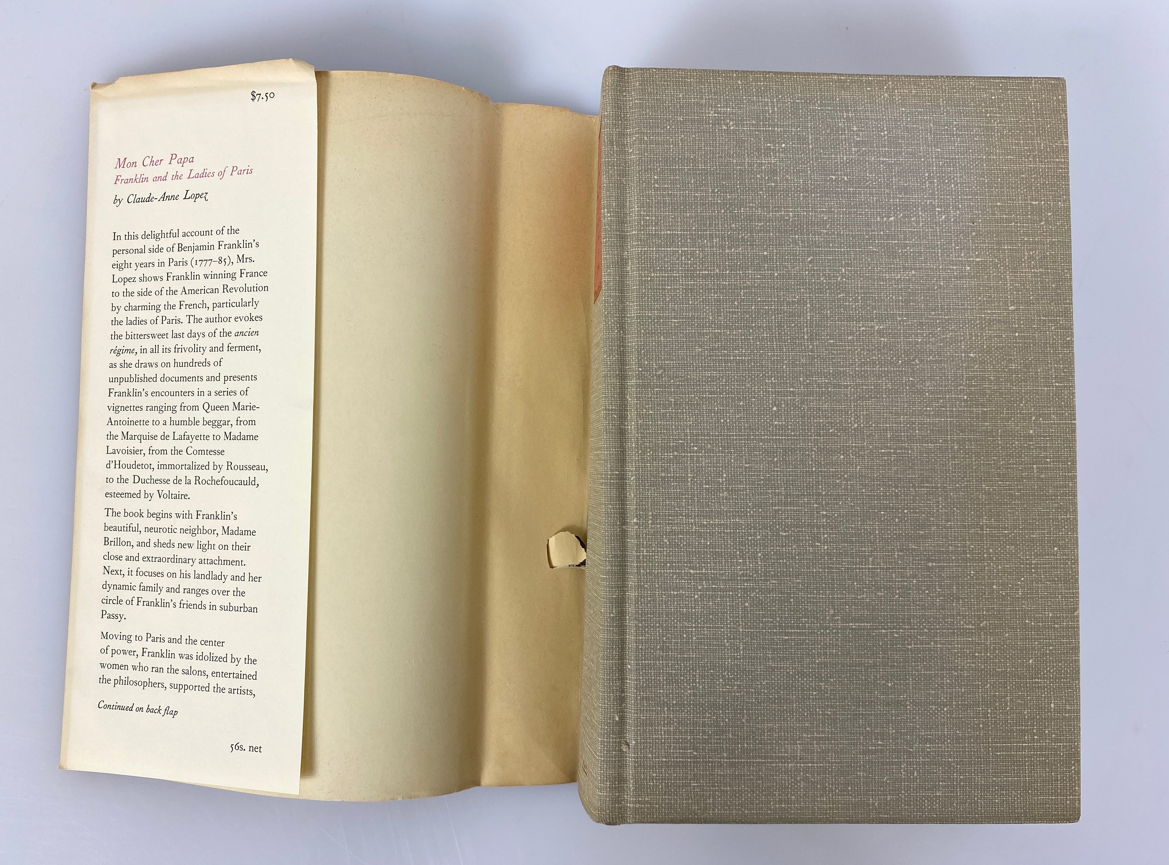 Mon Cher Papa Franklin & the Ladies of Paris (1st) Inscribed by Author to Son