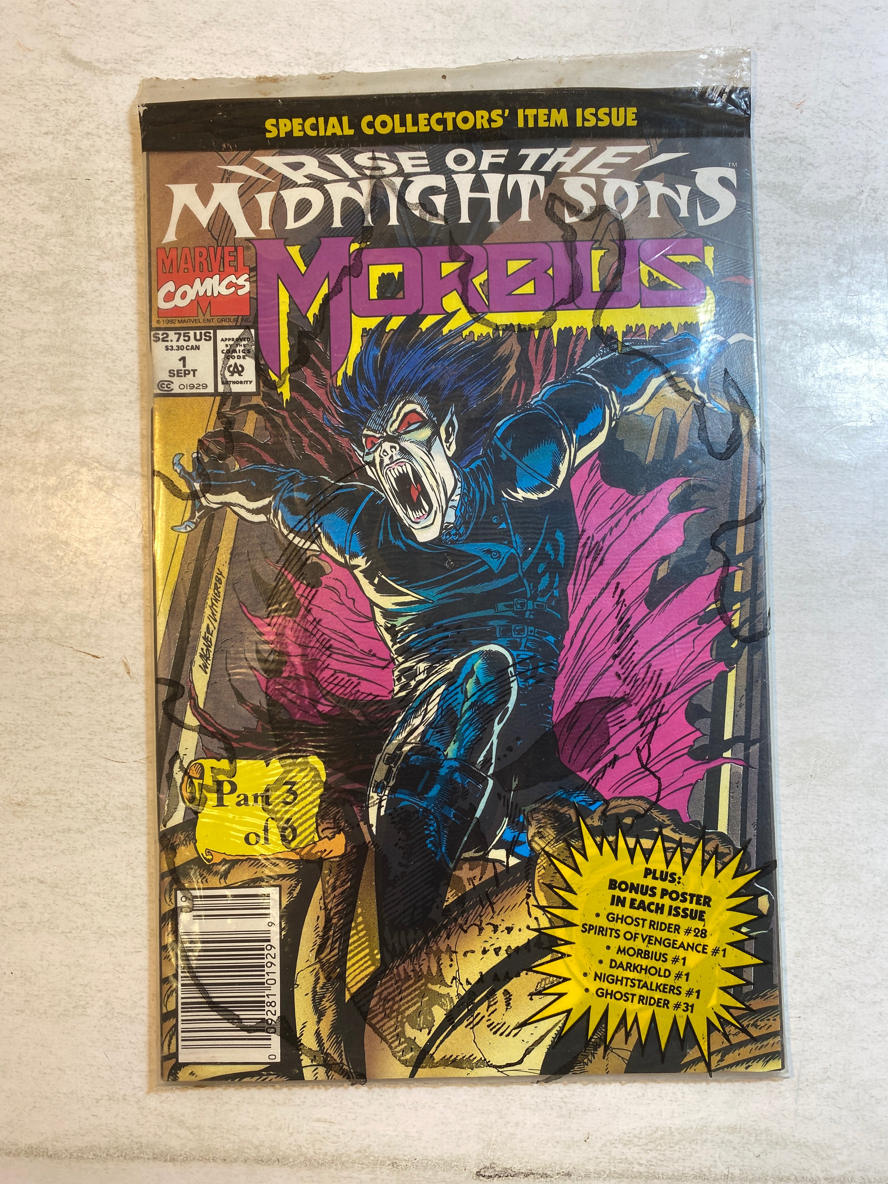 Morbius #1 Marvel Comic 1992 *New*