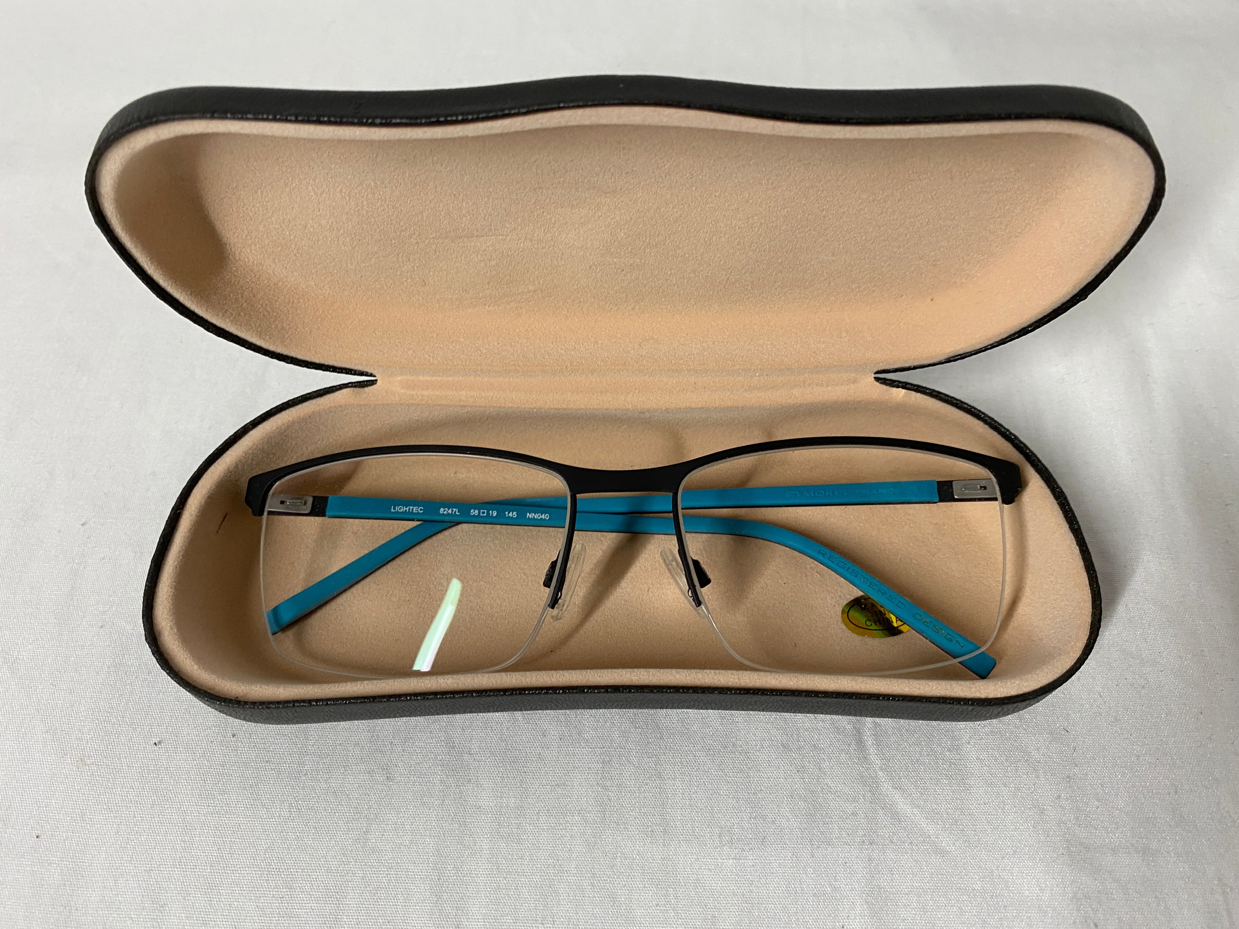 Morel France Lightec 8247L NN040 Navy Authentic Designer Glasses