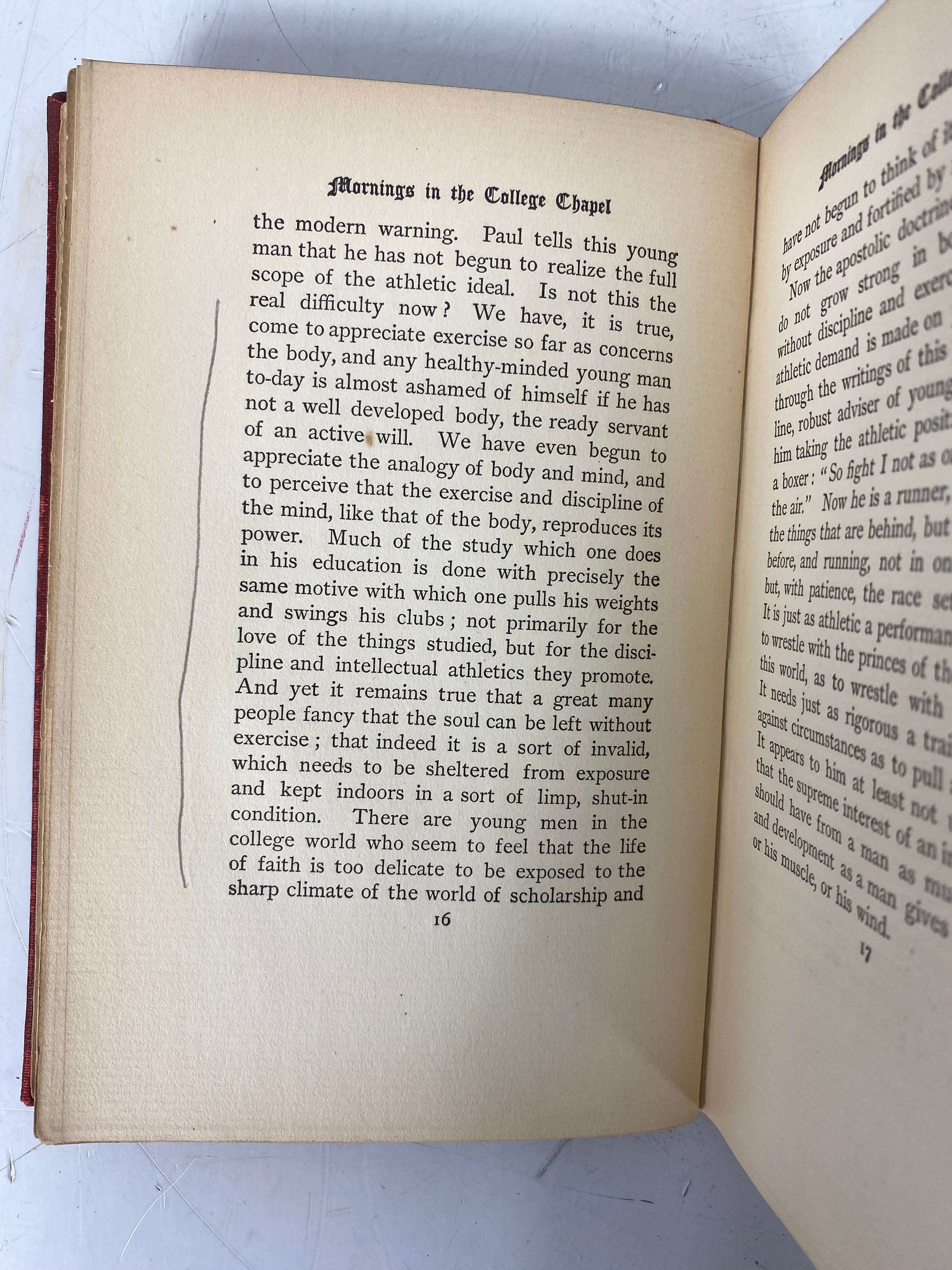 Mornings in the College Chapel F.G. Peabody 1896 Antique HC