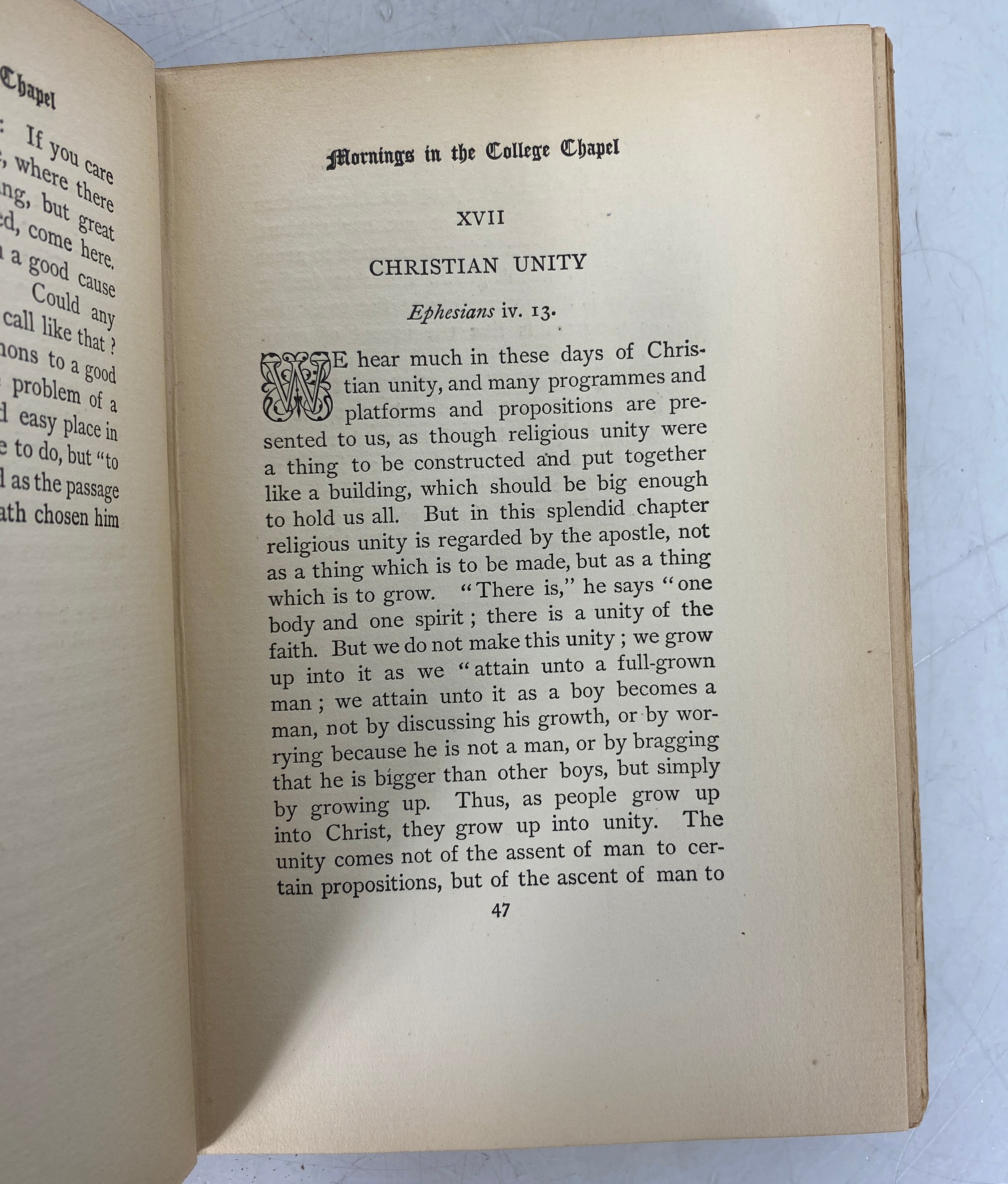 Mornings in the College Chapel F.G. Peabody 1896 Antique HC