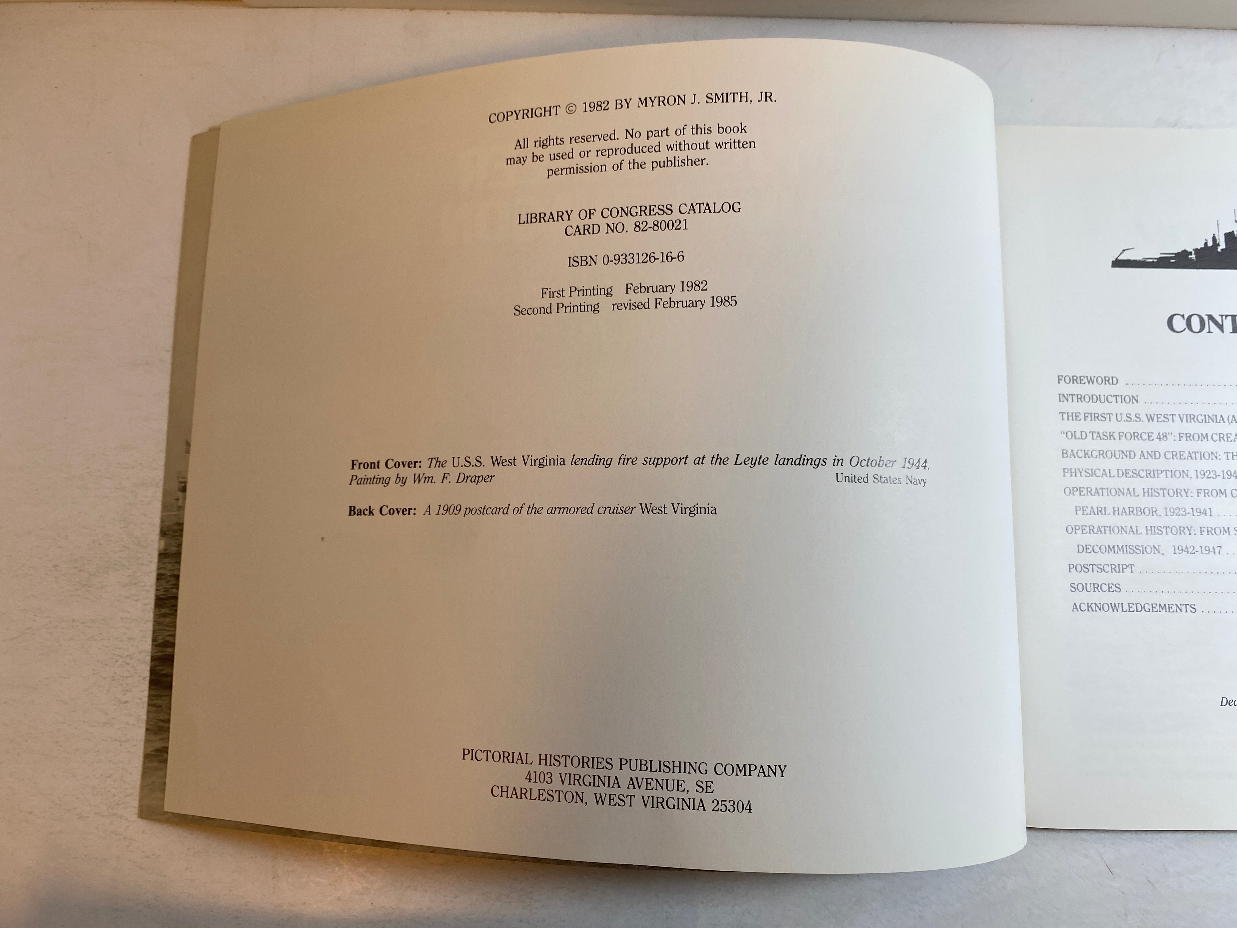 Mountaineer Battlewagon USS West Virginia BB-48 SC 1985