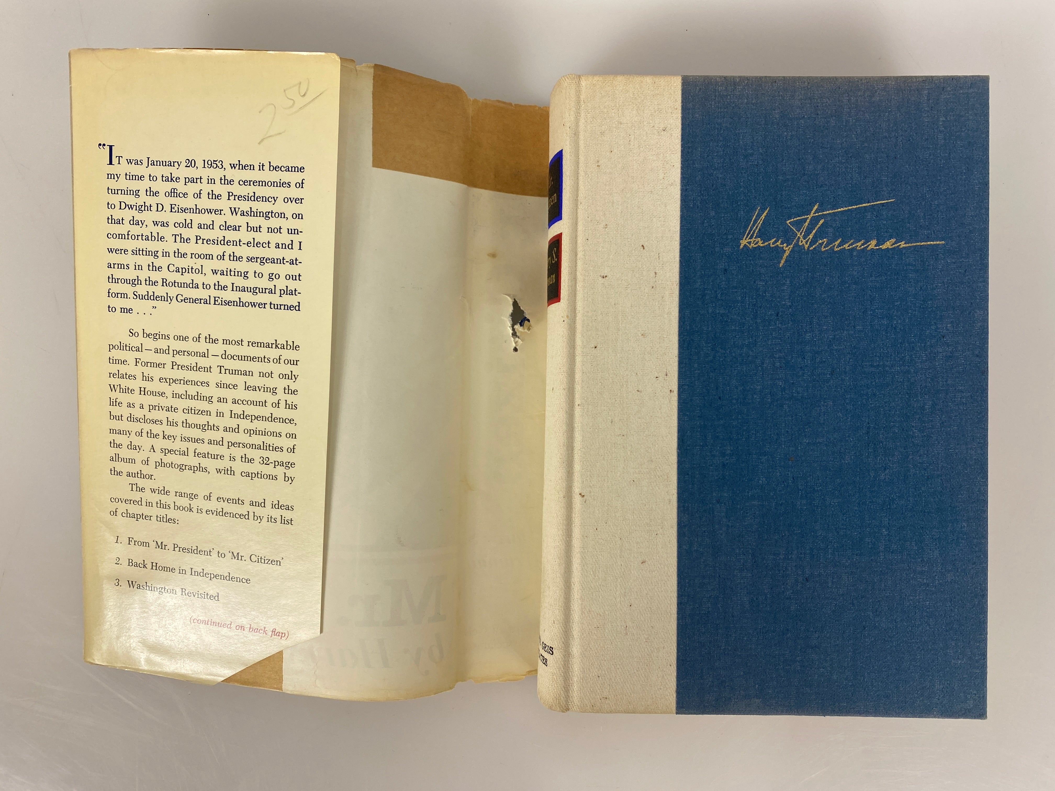 Mr. Citizen Harry S. Truman Life After the White House 1960 HC DJ