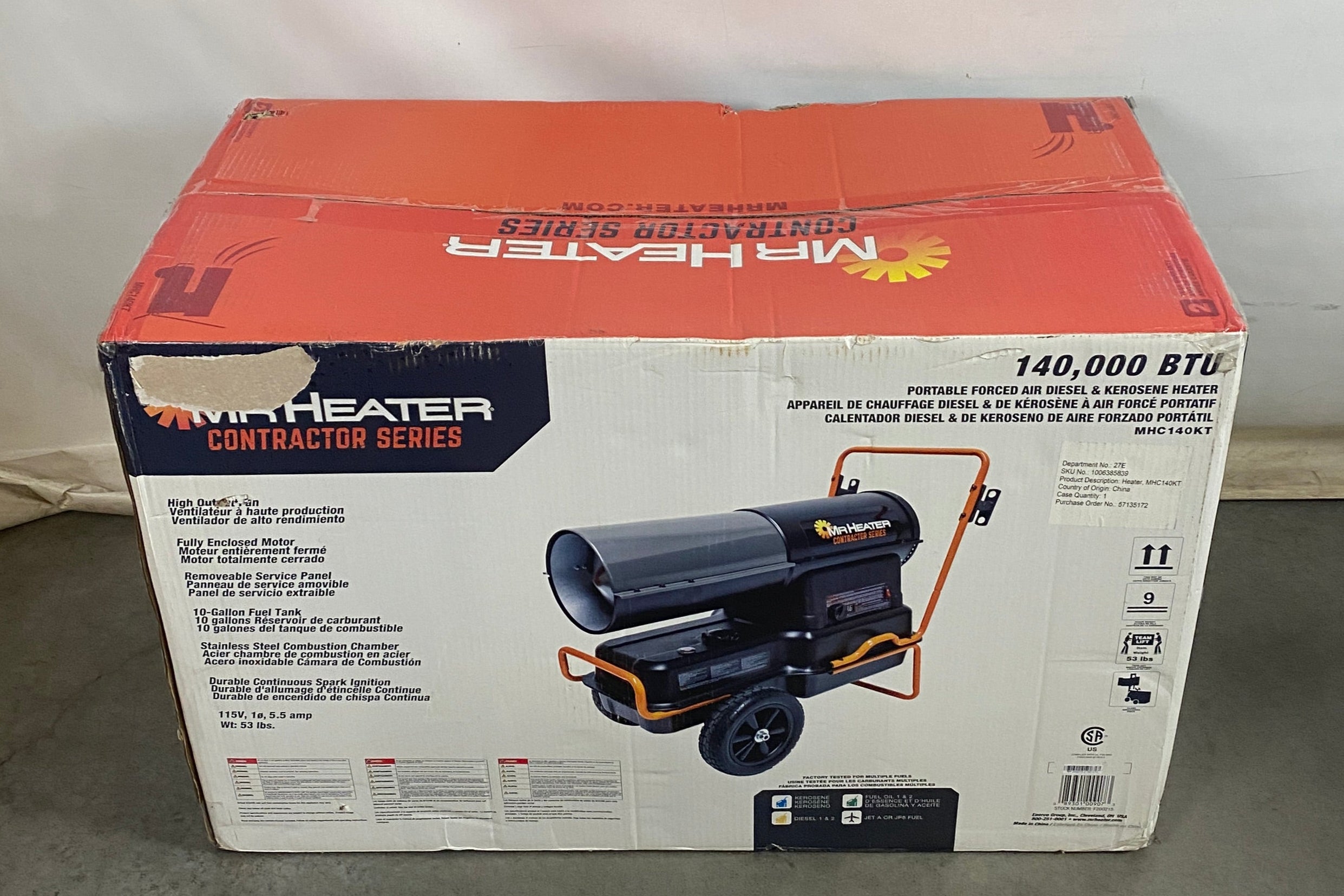 Mr. Heater #MHC140KT 140,000 BTU Kerosene Heater