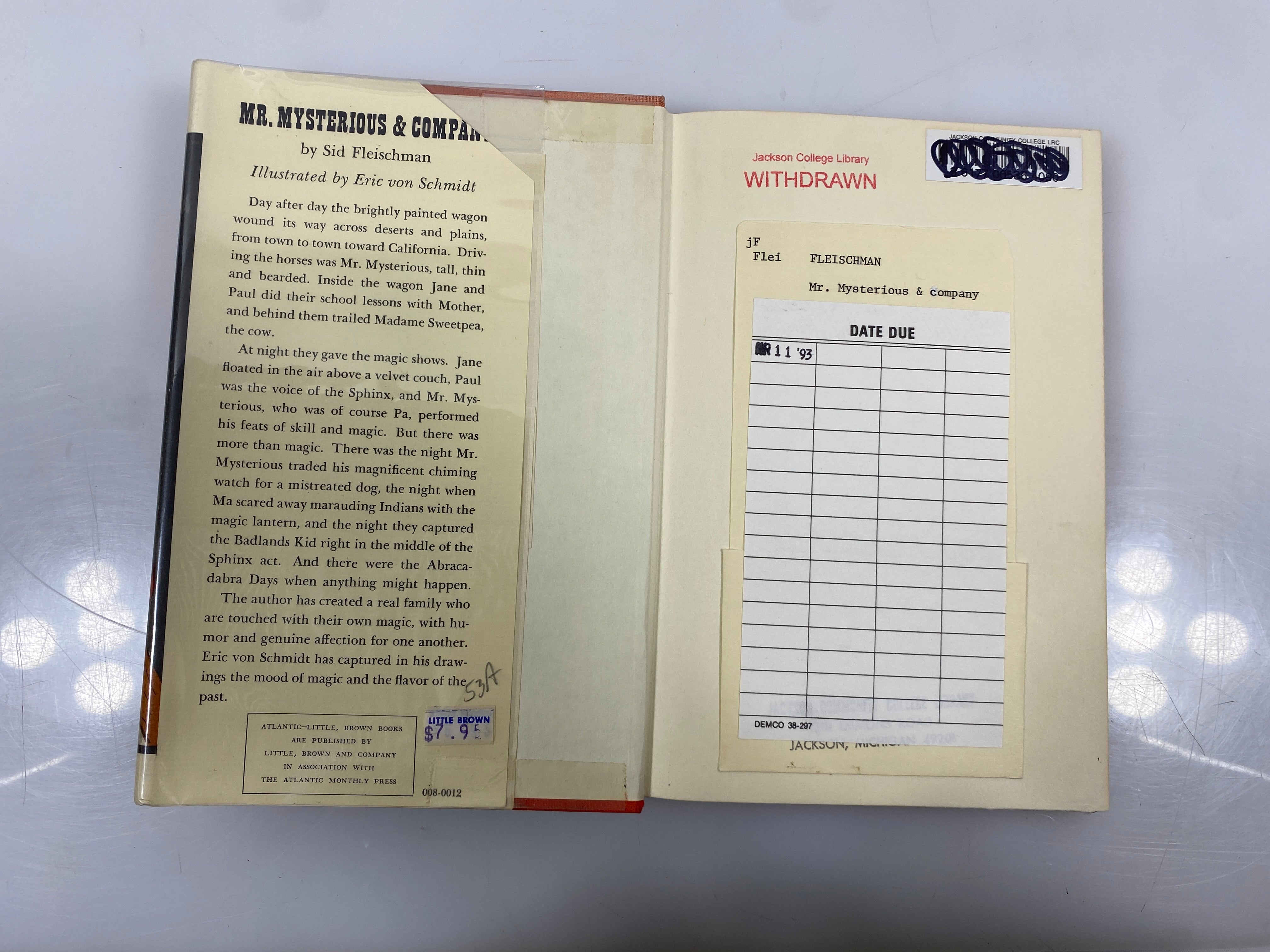 Mr. Mysterious & Company by Fleischman 11th Print 1962 Ex-Library HCDJ