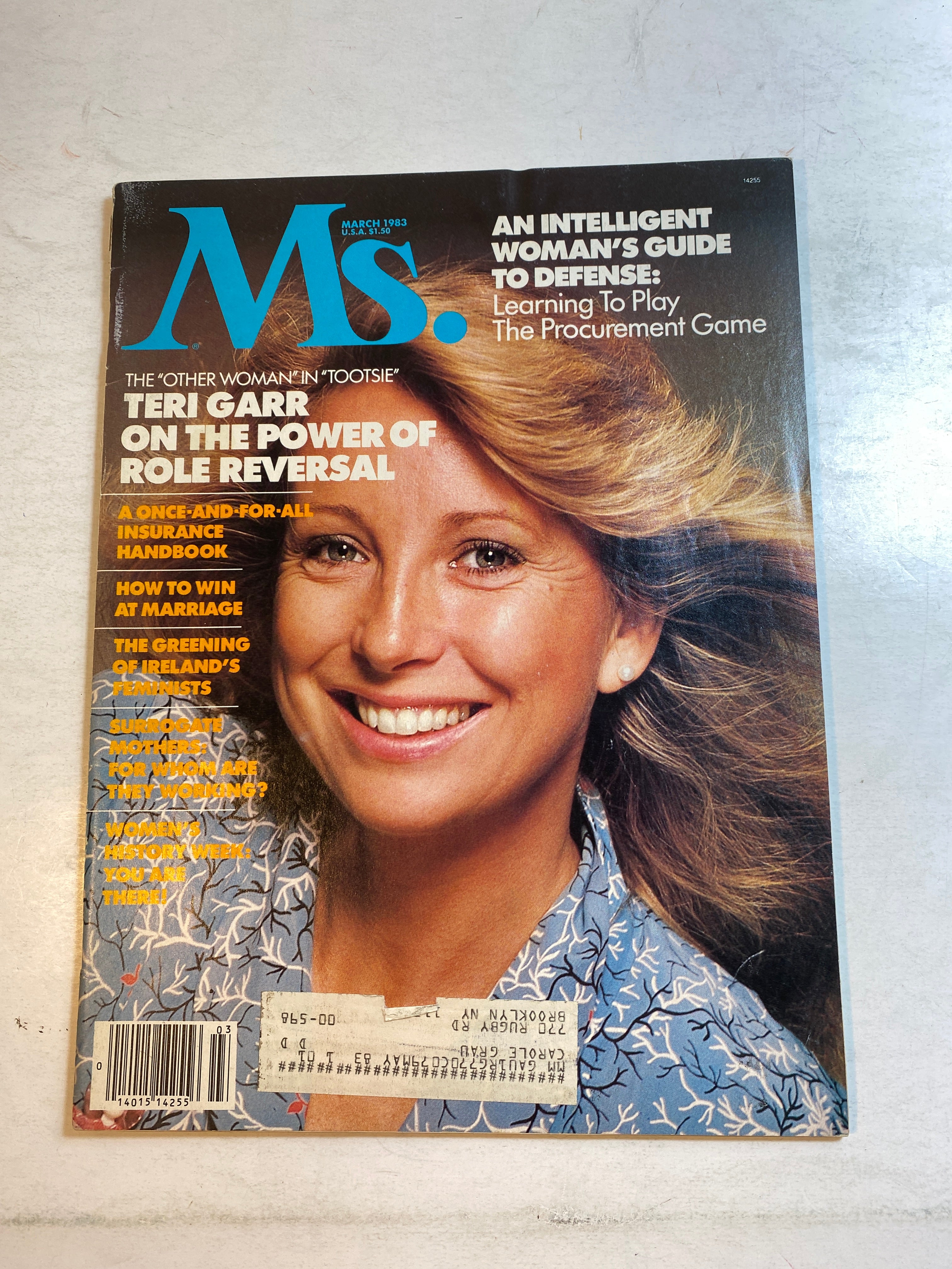 Ms. Magazine March 1983 Teri Garr Tootsie